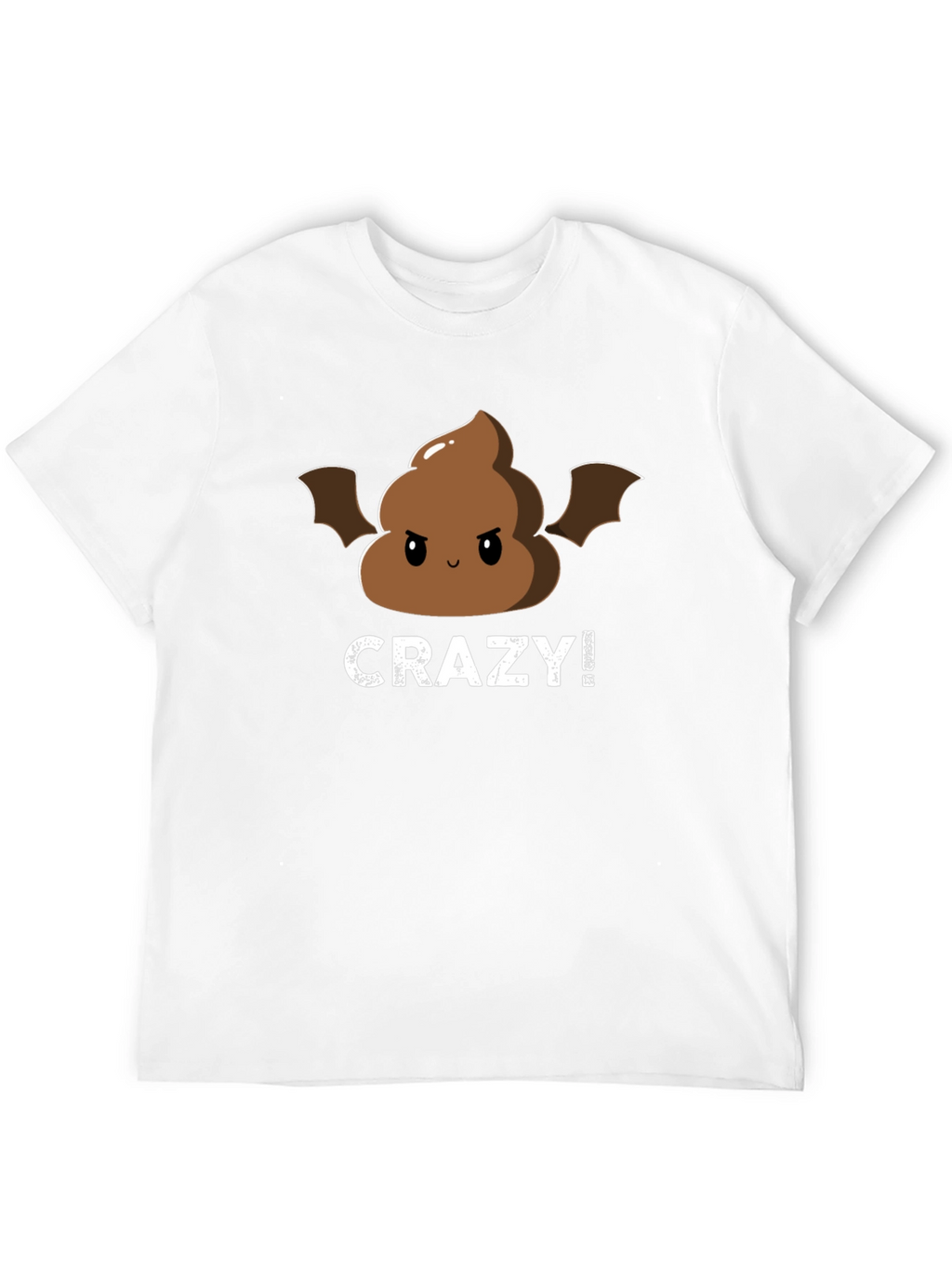 Crazy Poop Emoji Bat Graphic Tee
