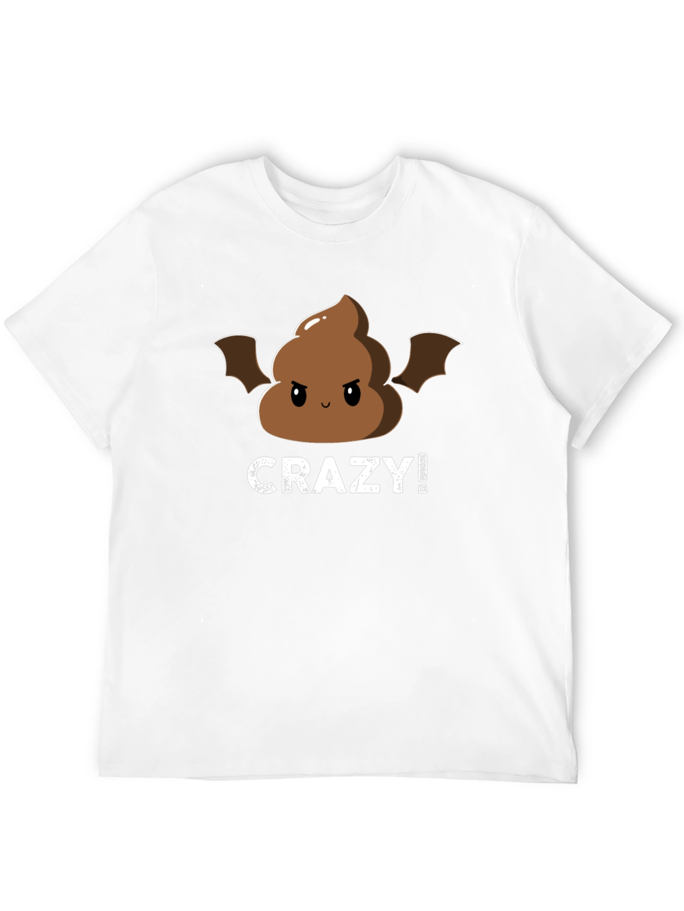 Crazy Poop Emoji Bat Graphic Tee
