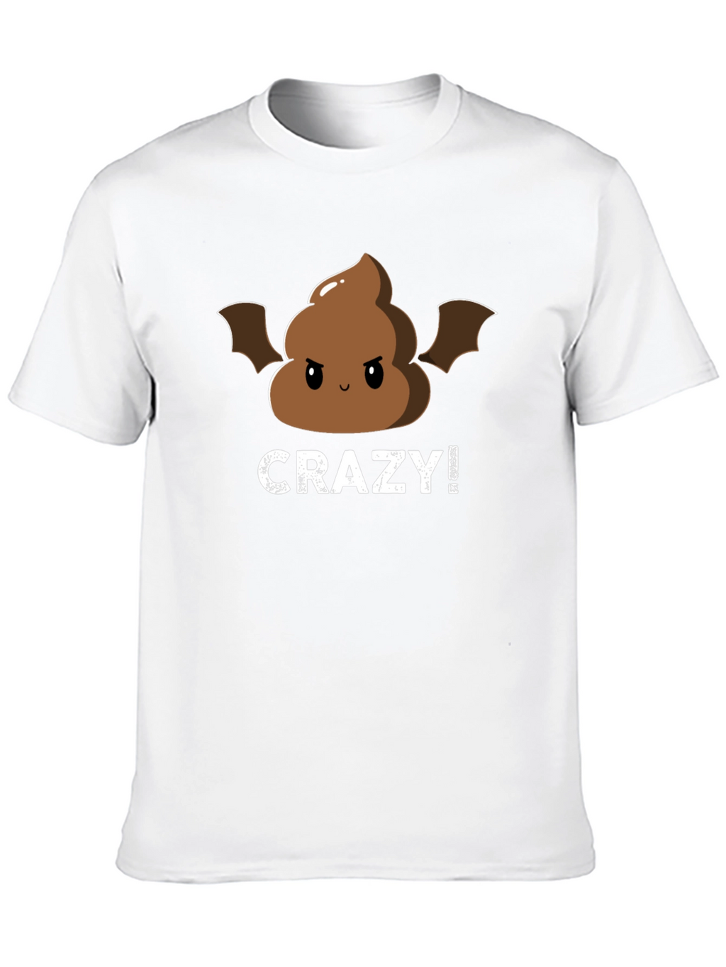 Crazy Poop Emoji Bat Graphic Tee