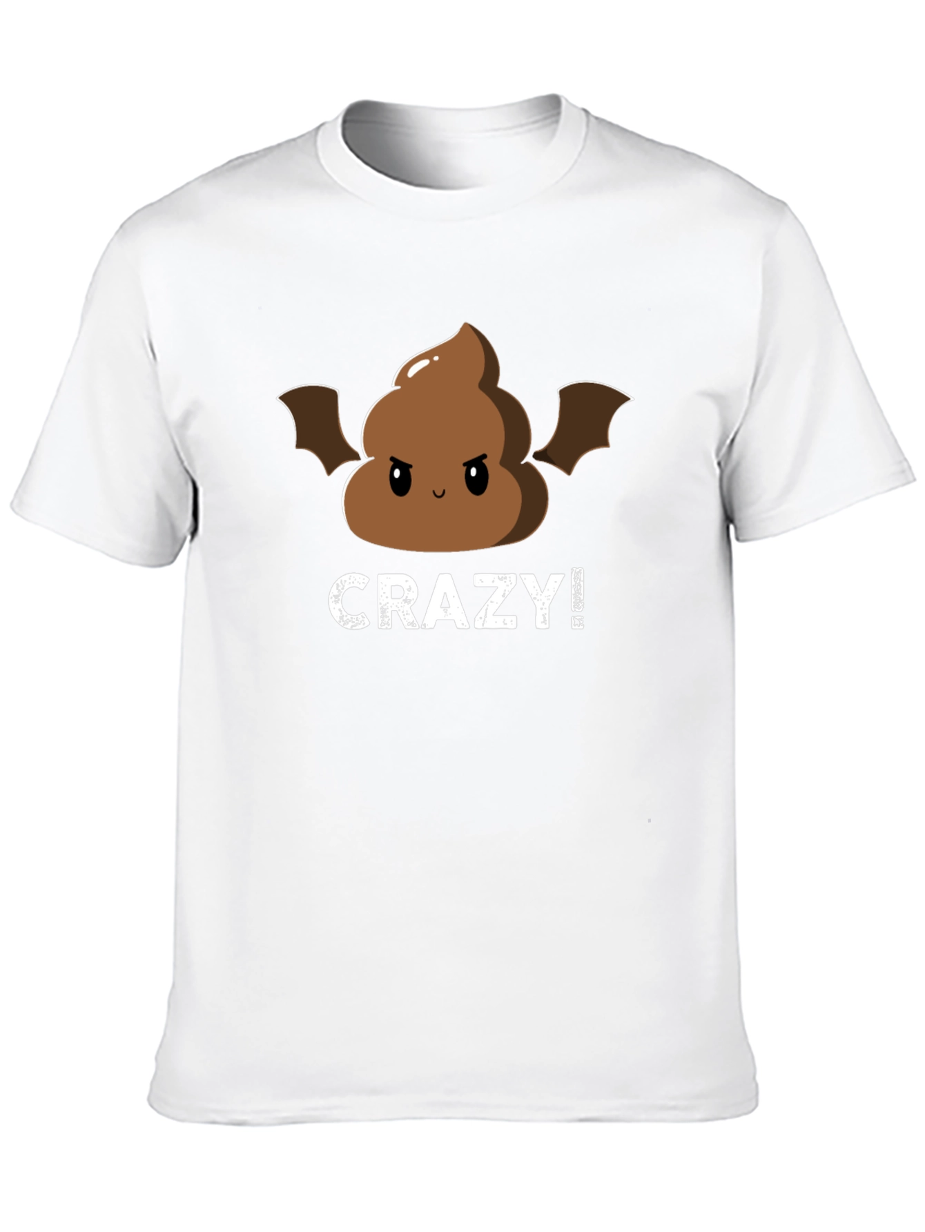Crazy Poop Emoji Bat Graphic Tee