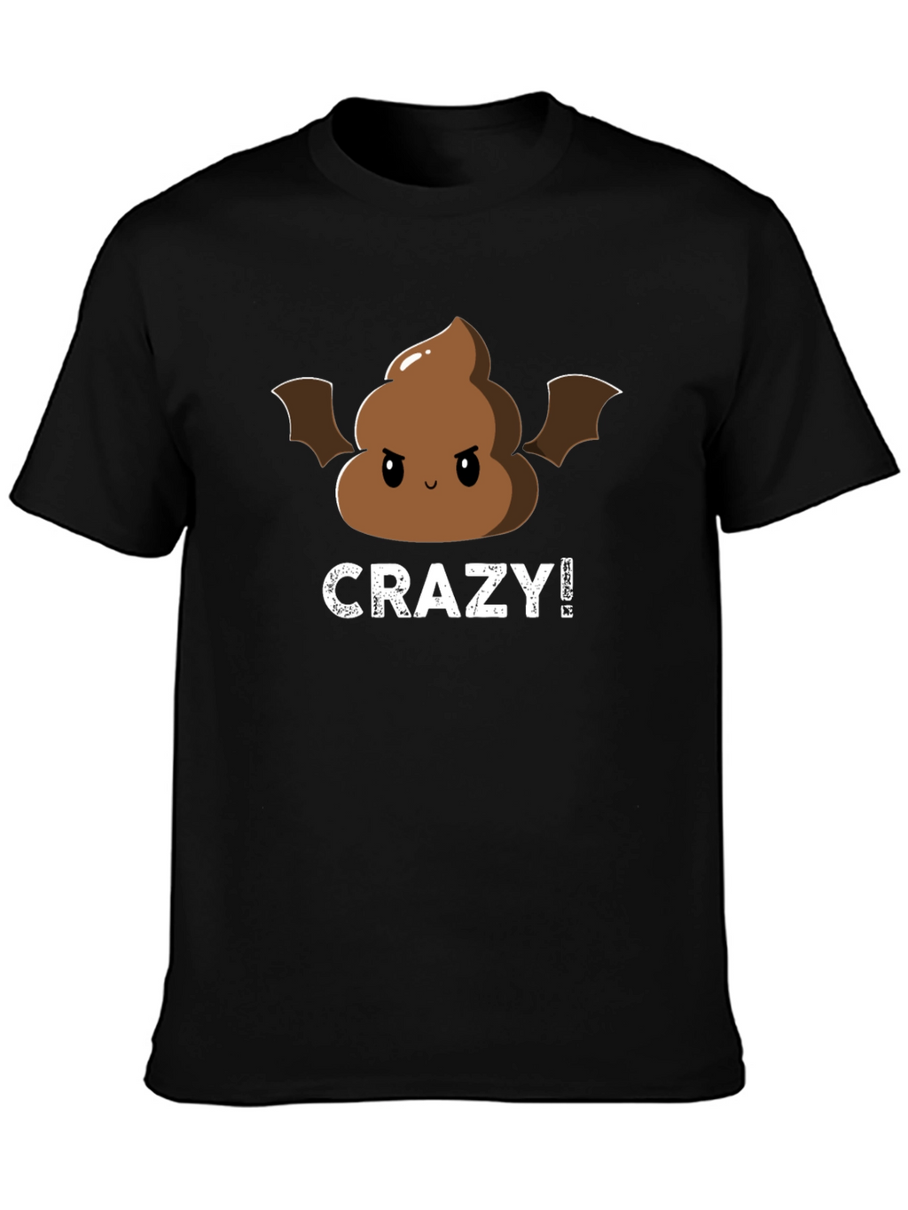 Crazy Poop Emoji Bat Graphic Tee