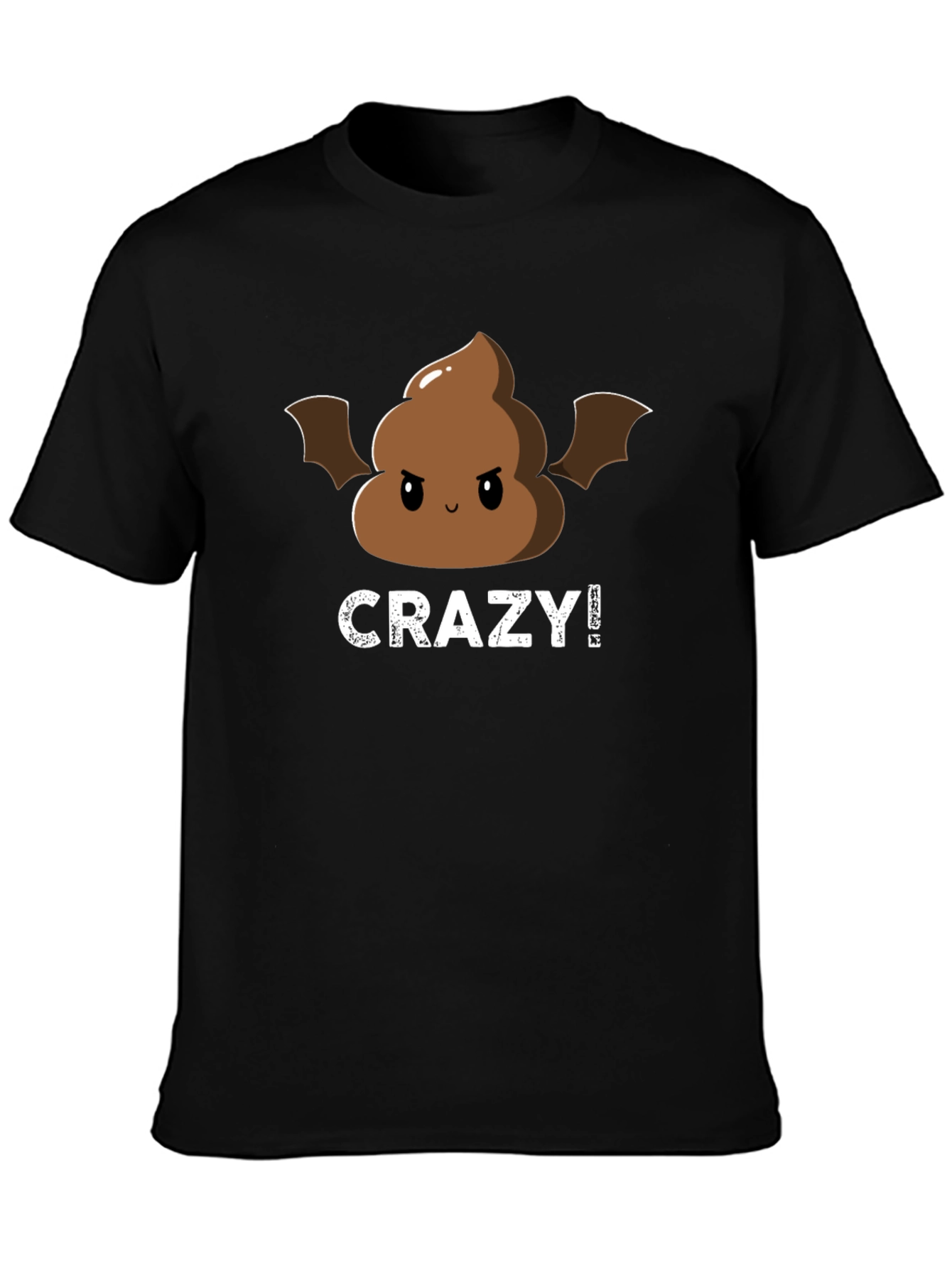 Crazy Poop Emoji Bat Graphic Tee