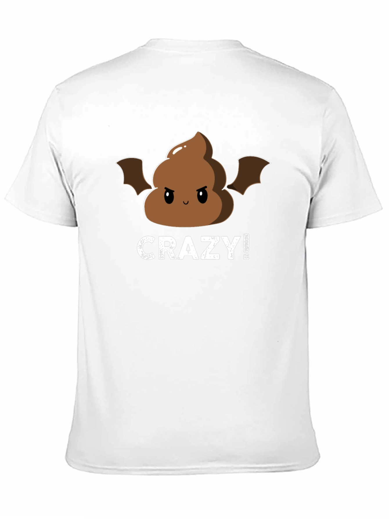 Crazy Poop Emoji Bat Graphic Tee