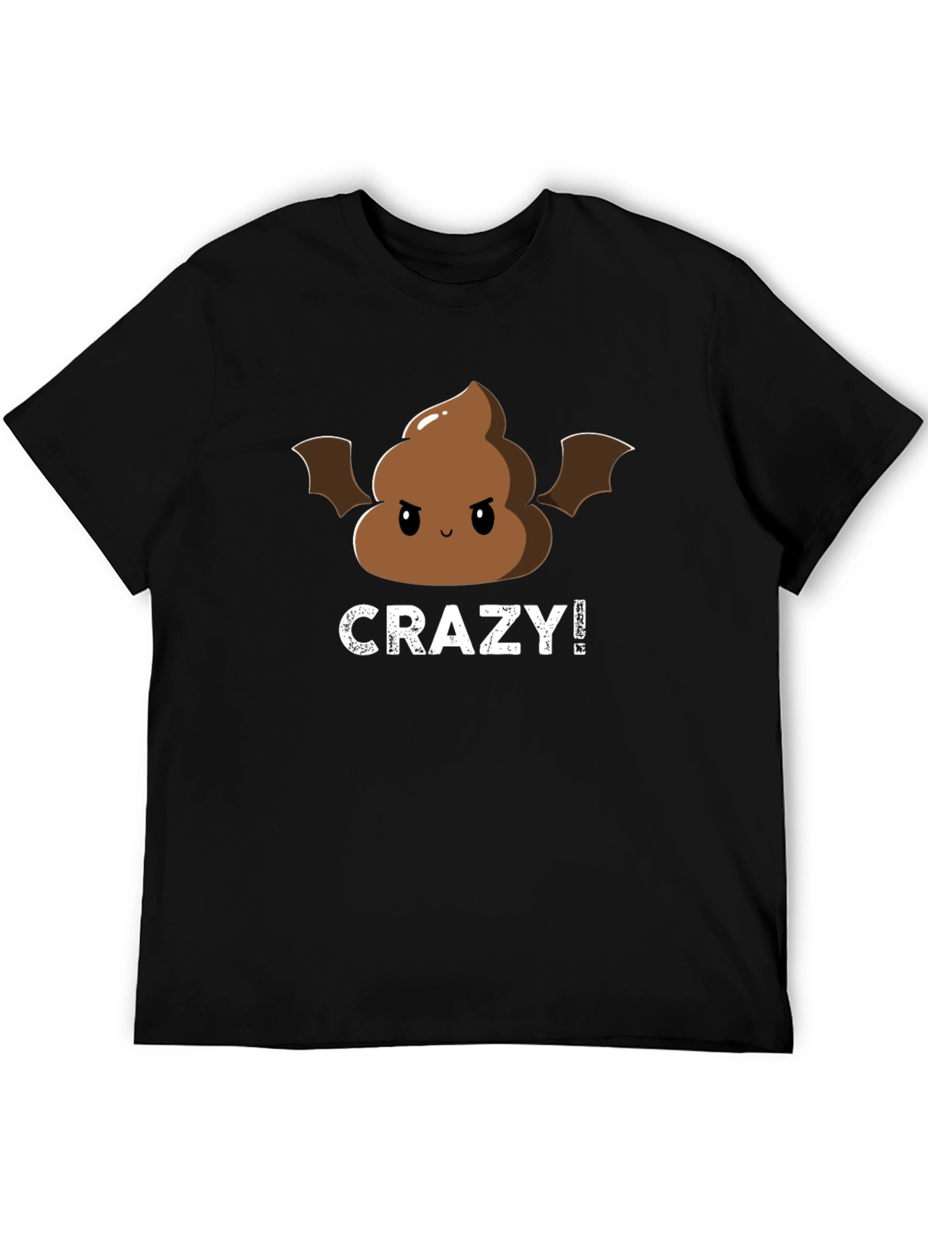 Crazy Poop Emoji Bat Graphic Tee
