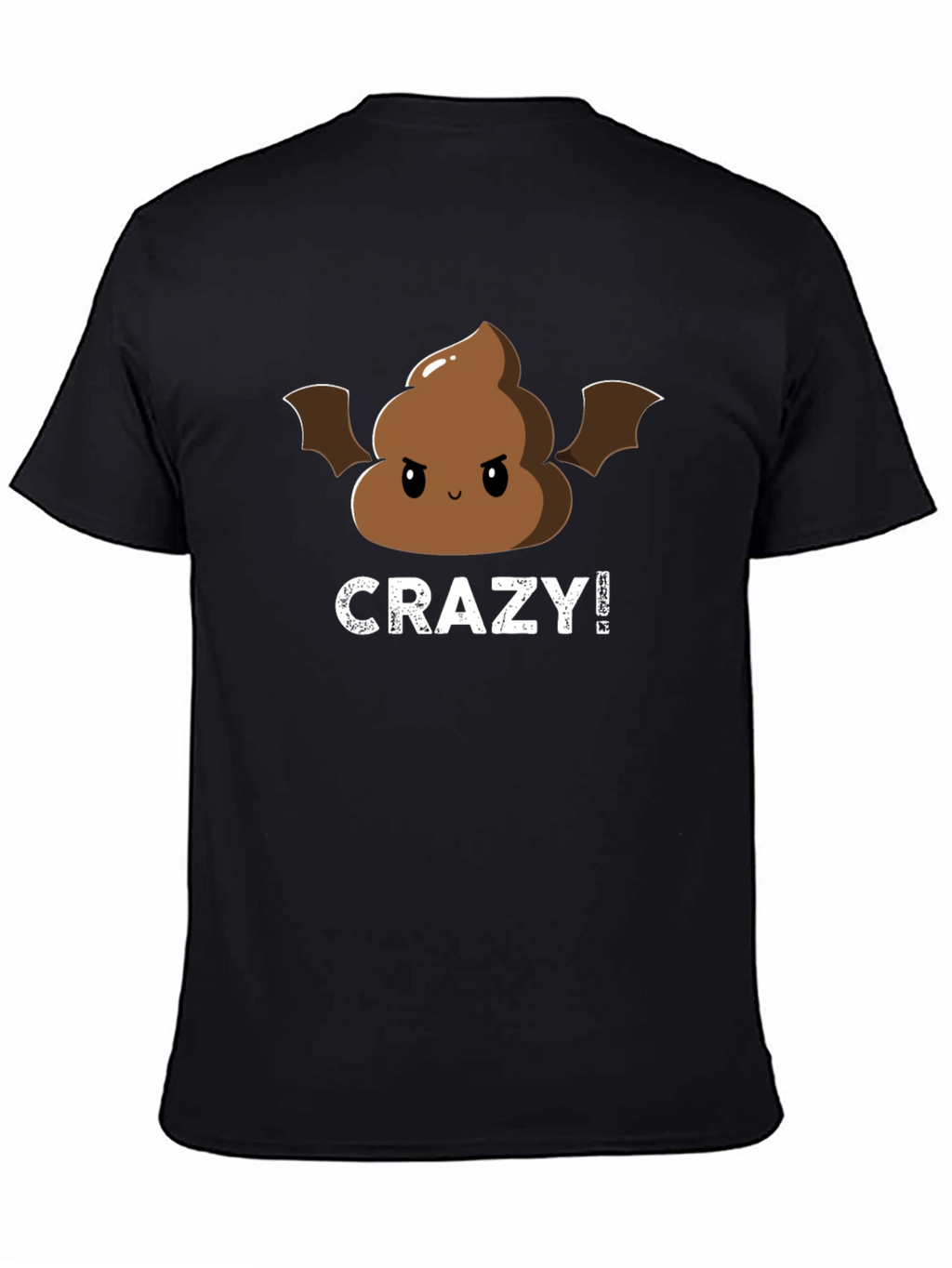 Crazy Poop Emoji Bat Graphic Tee