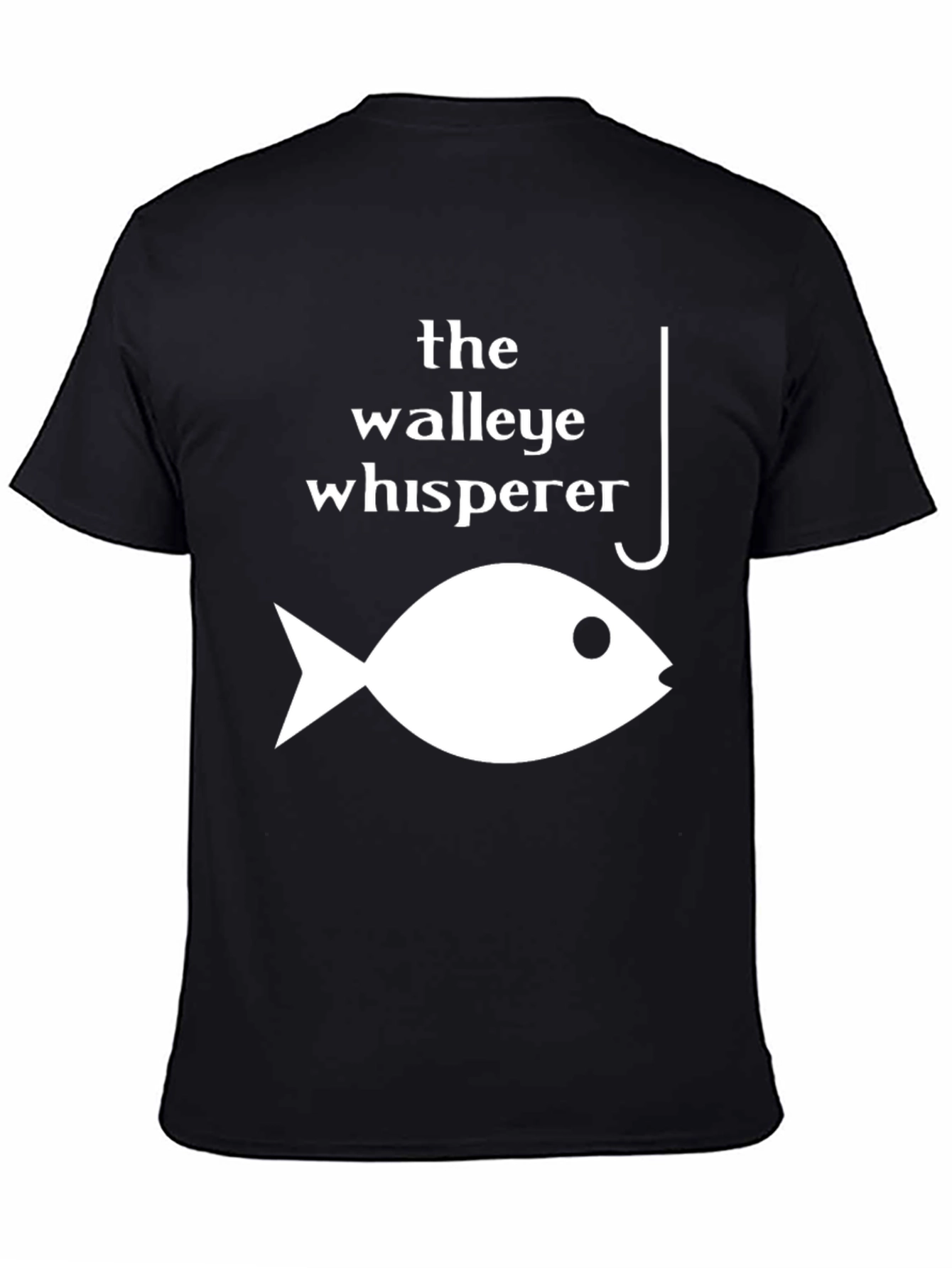 The Walleye Whisperer Graphic Tee - Black Cotton Fishing Shirt
