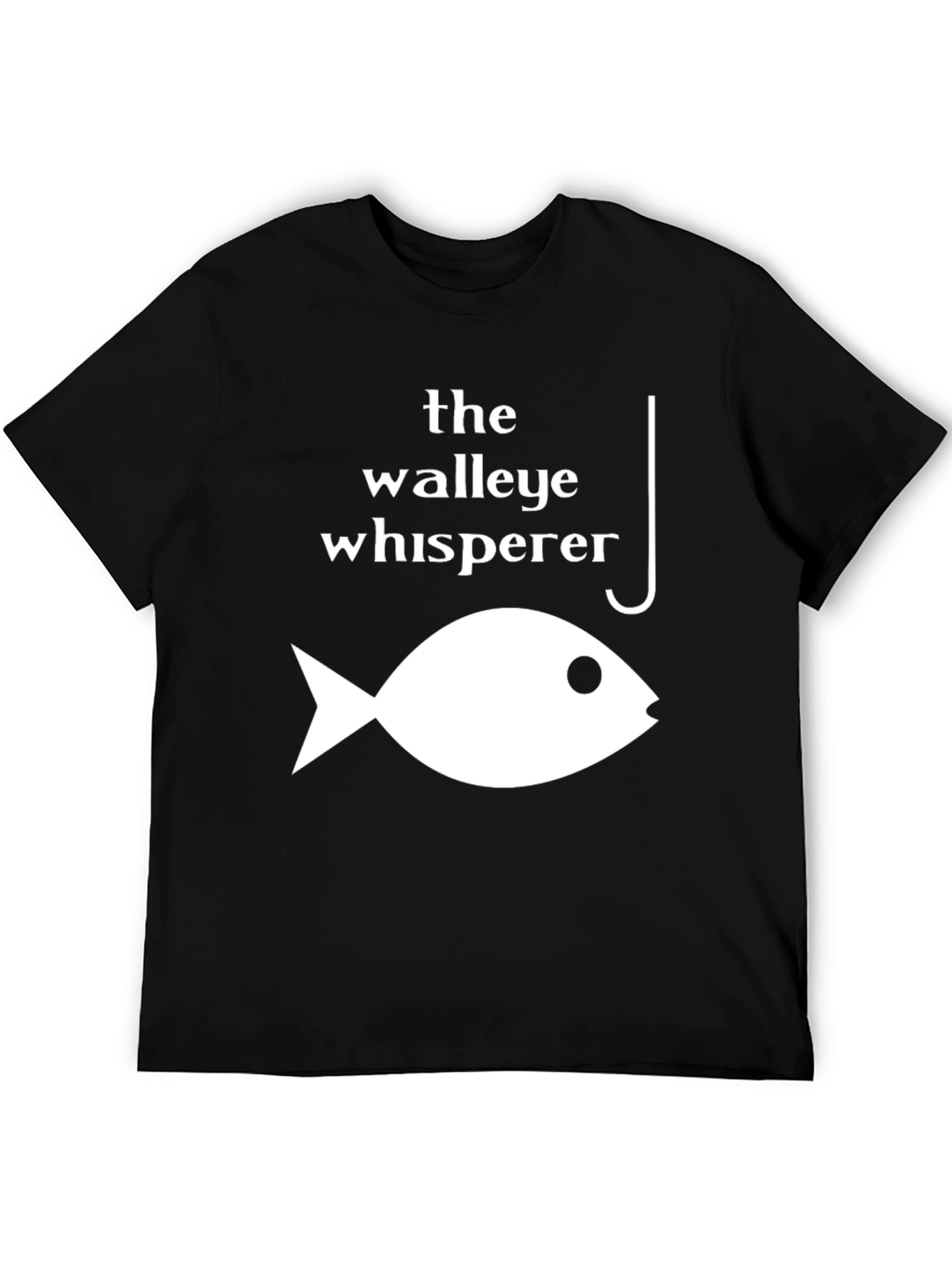 The Walleye Whisperer Graphic Tee - Black Cotton Fishing Shirt