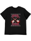Metal Xmas Guitar Graphic T-Shirt