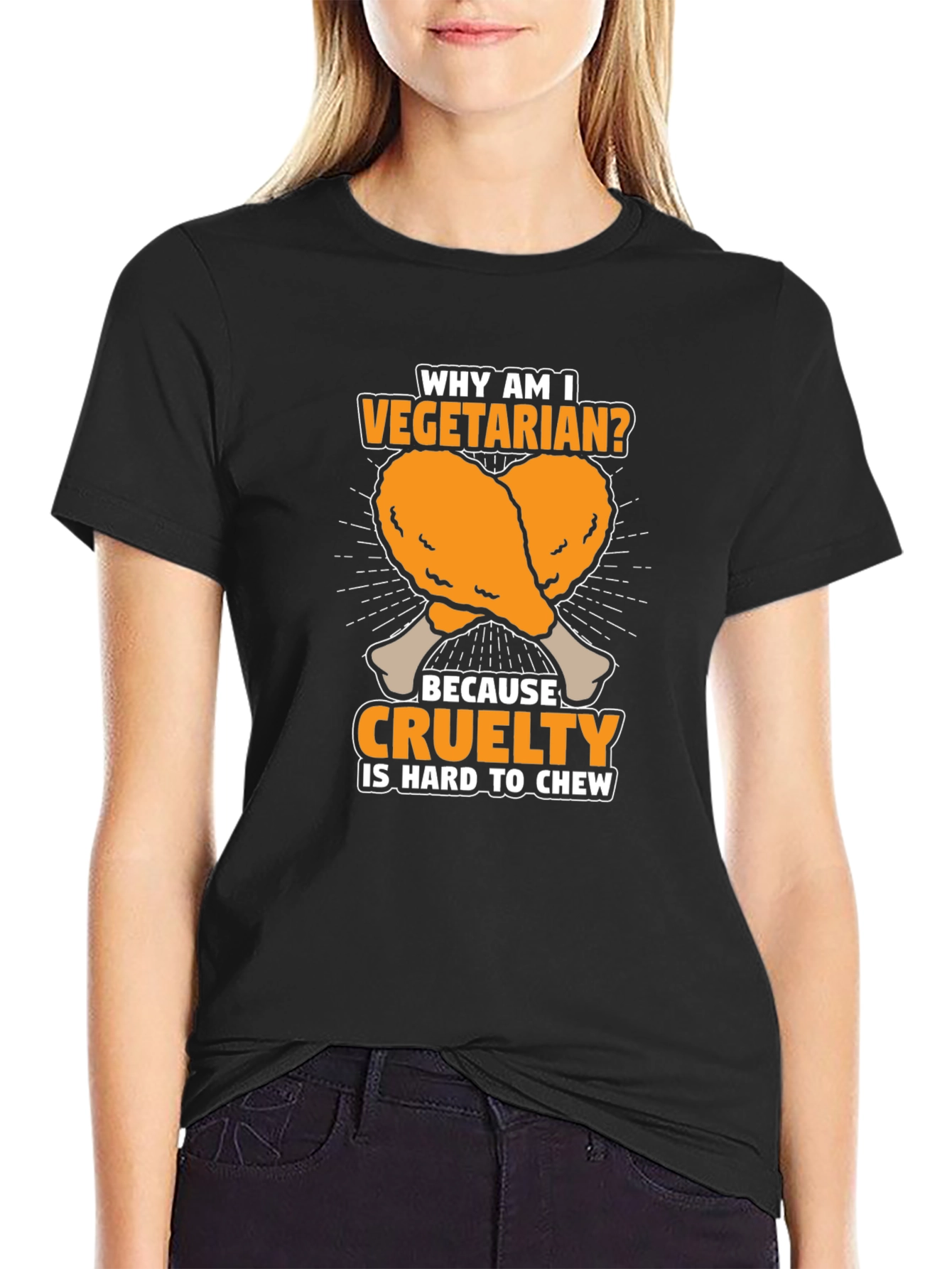 Vegetarian Cruelty Chew T-Shirt - Funny Graphic Tee