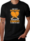 Vegetarian Cruelty Chew T-Shirt - Funny Graphic Tee