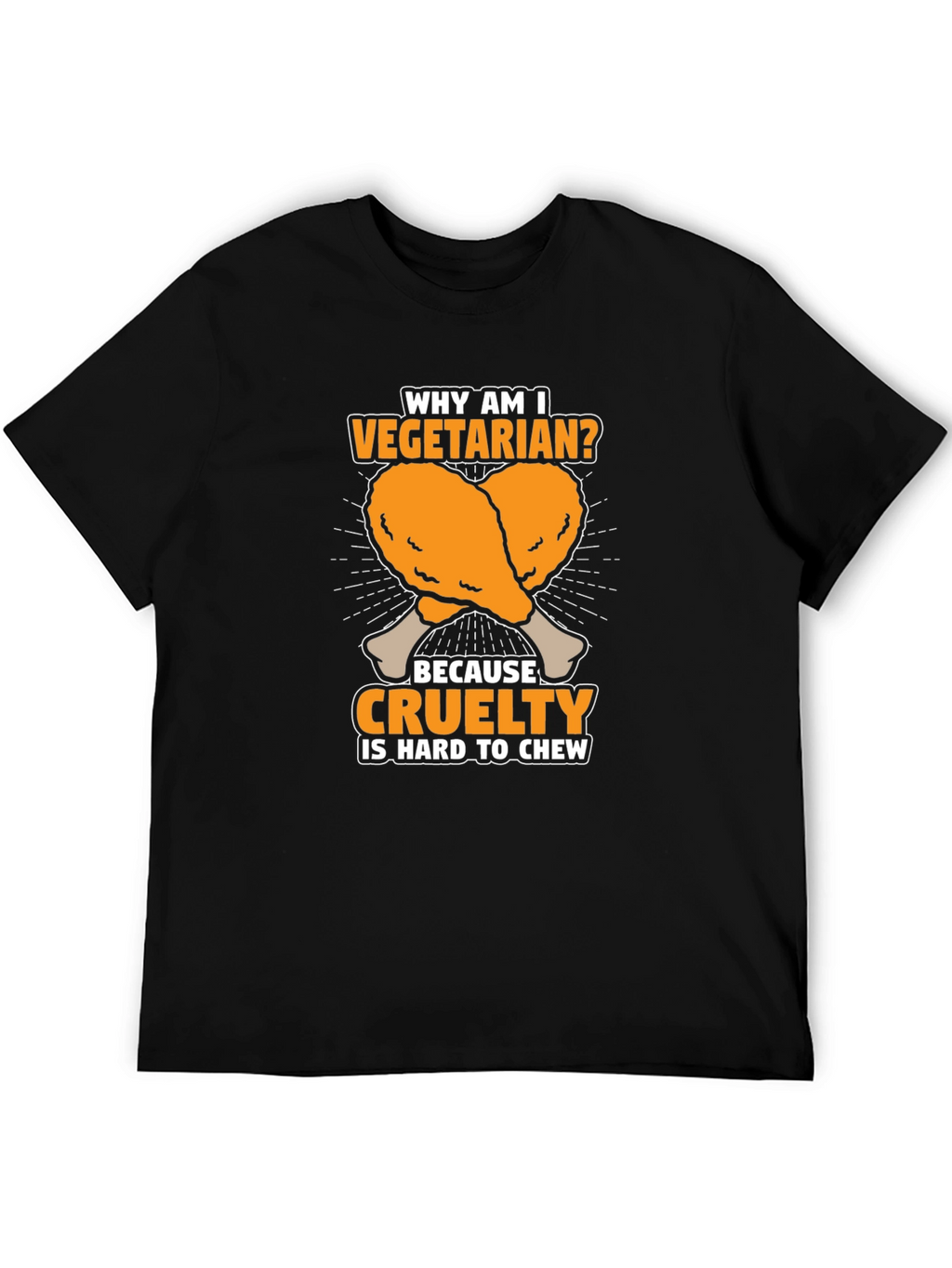 Vegetarian Cruelty Chew T-Shirt - Funny Graphic Tee