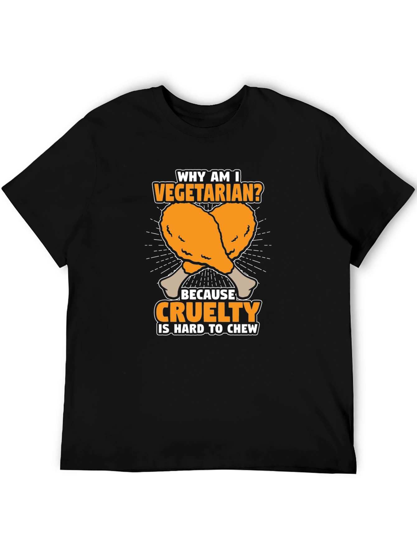 Vegetarian Cruelty Chew T-Shirt - Funny Graphic Tee