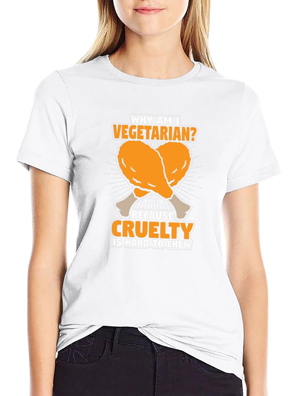 Vegetarian Cruelty Chew T-Shirt - Funny Graphic Tee