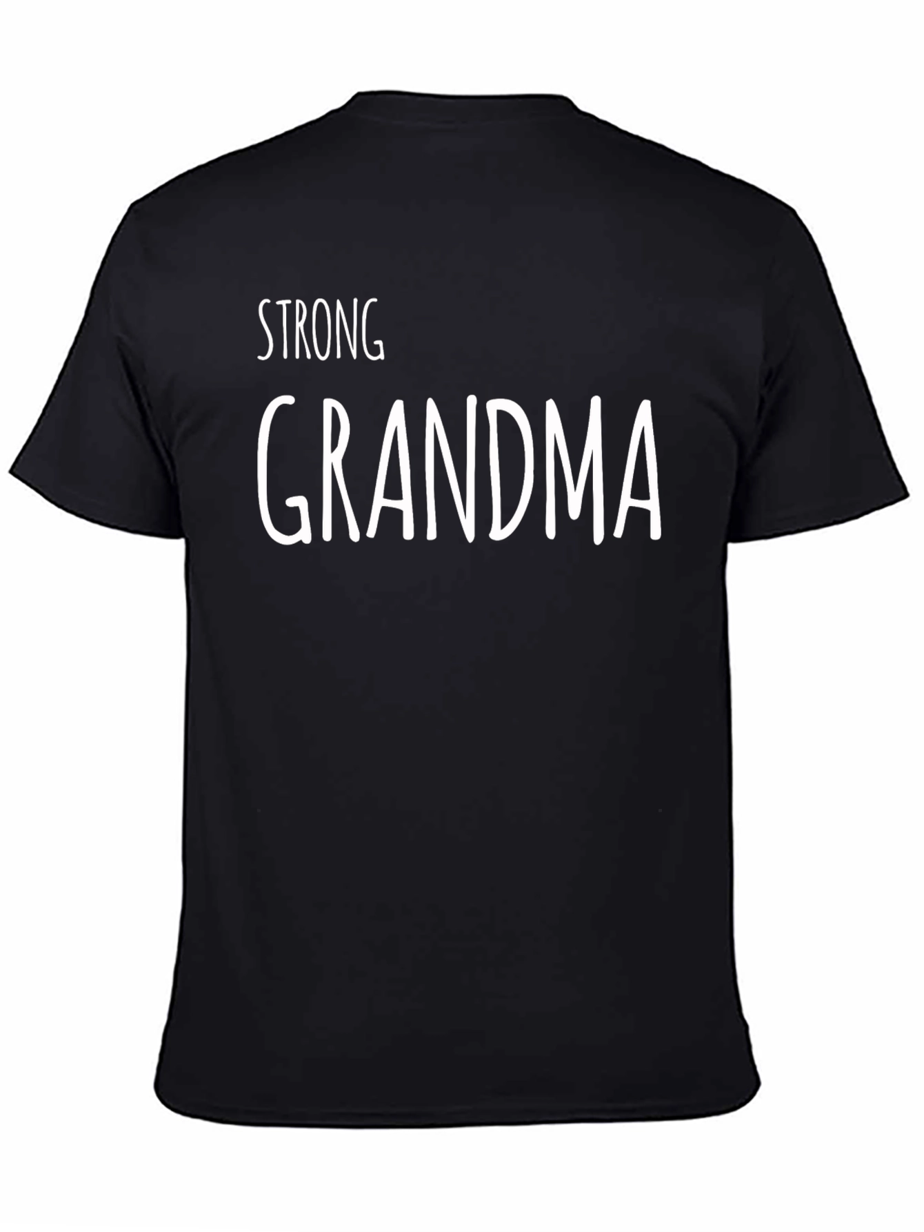 Strong Grandma Black T-Shirt