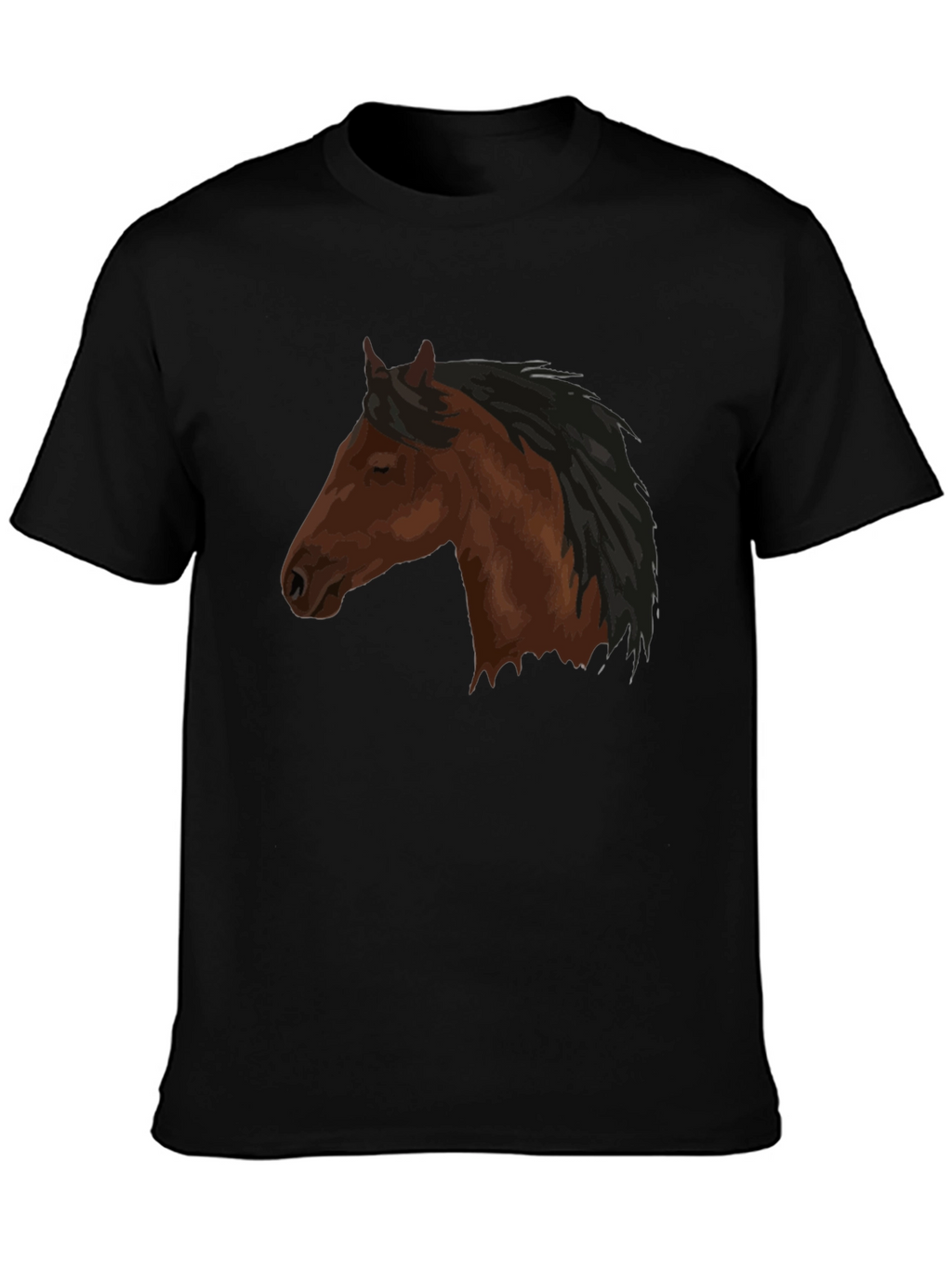Horse Head Graphic Tee - Unisex Black Shirt