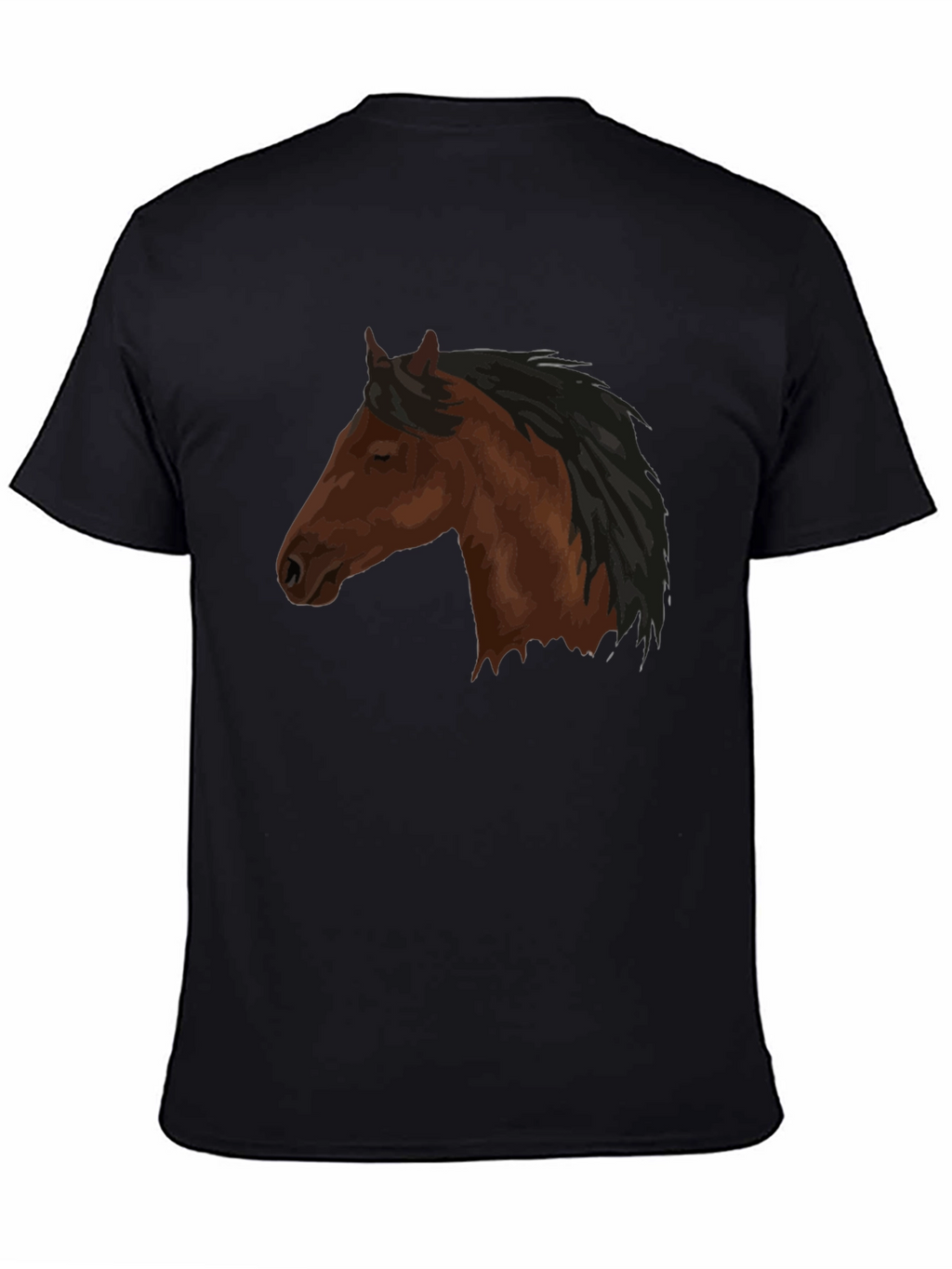 Horse Head Graphic Tee - Unisex Black Shirt