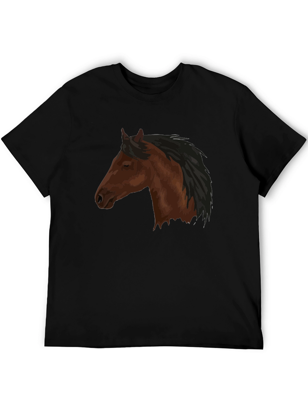 Horse Head Graphic Tee - Unisex Black Shirt