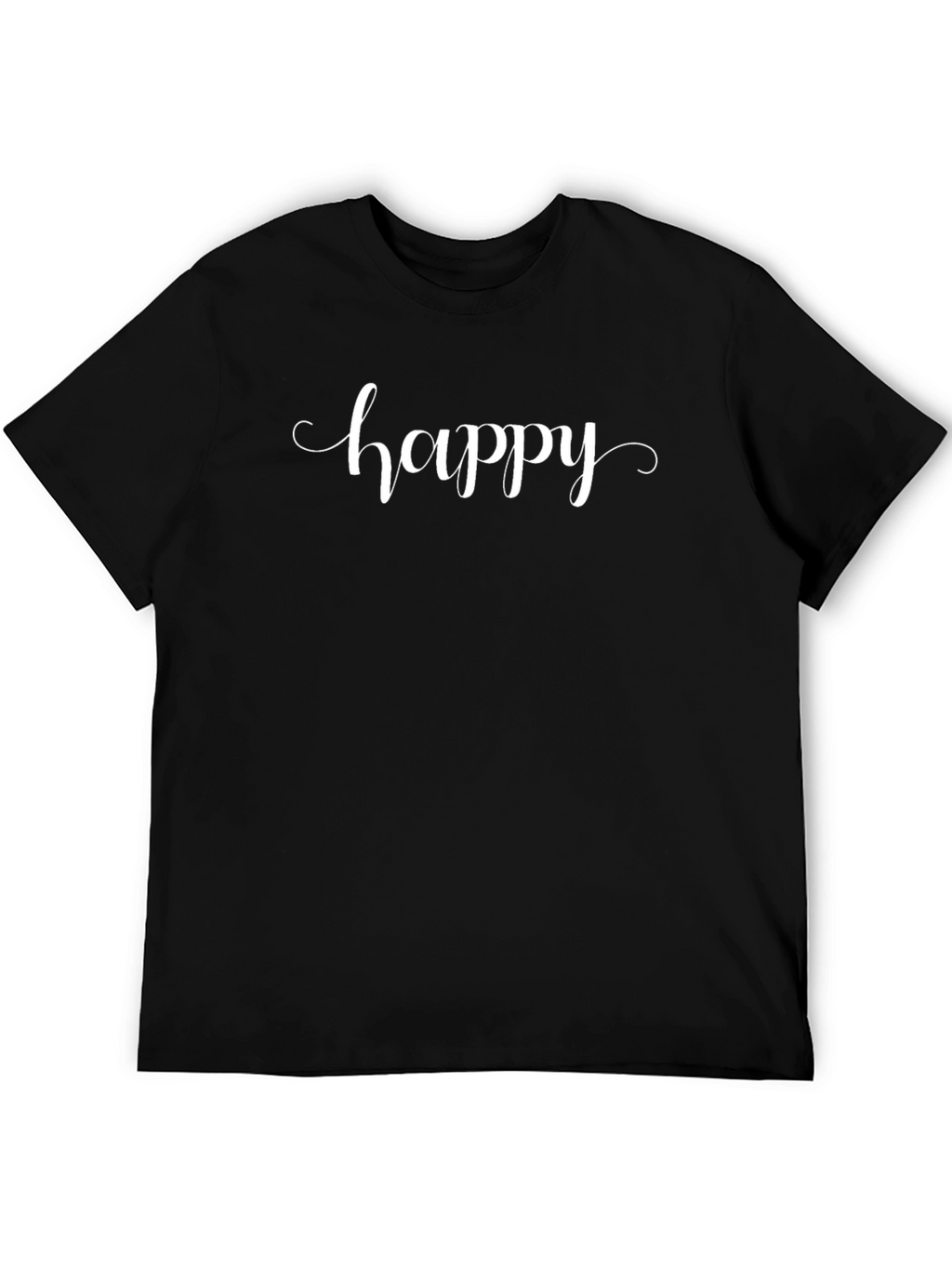Happy Graphic T-Shirt - Casual Cotton Blend Tee