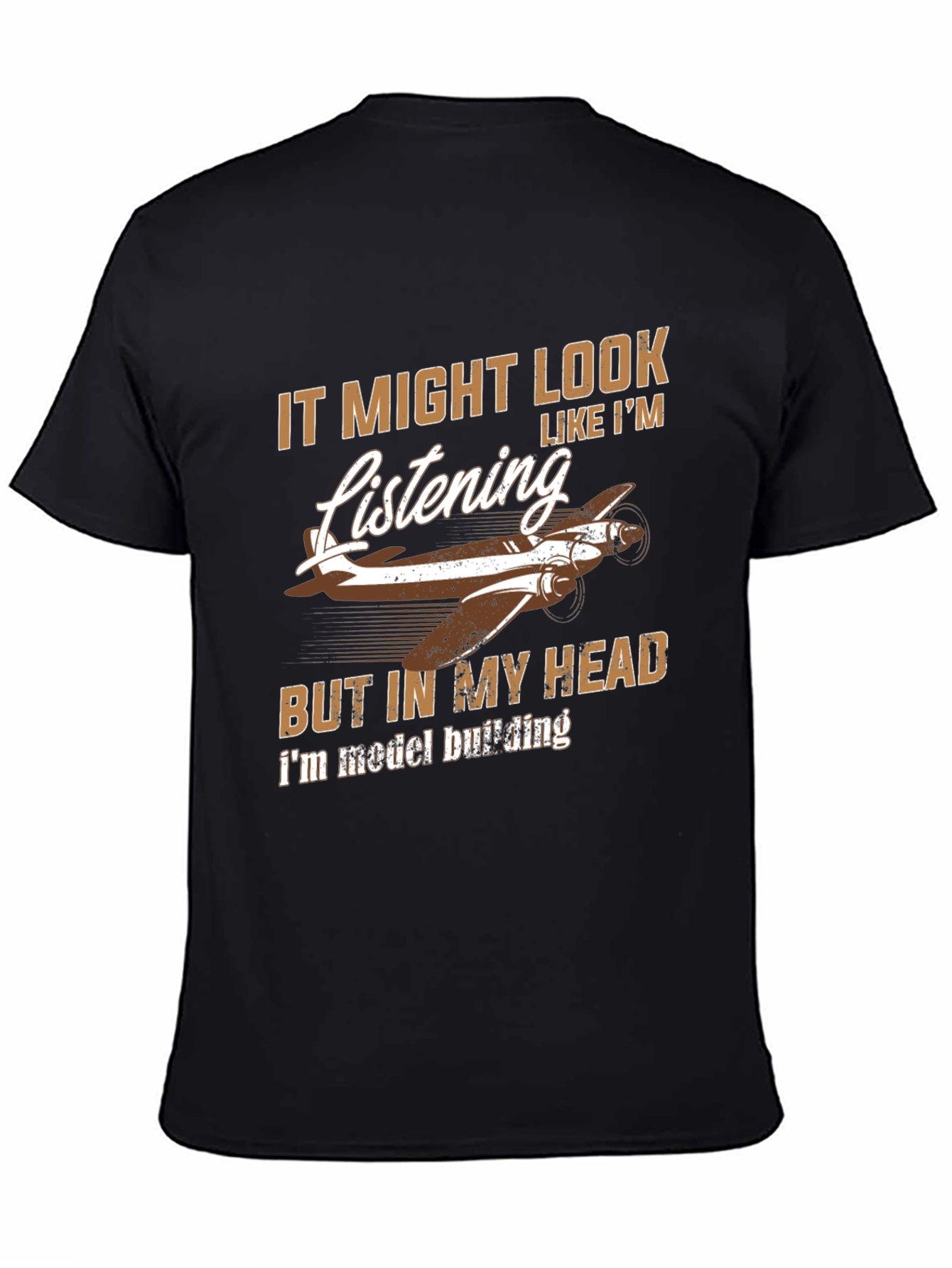 Model Building Humor T-Shirt - Black