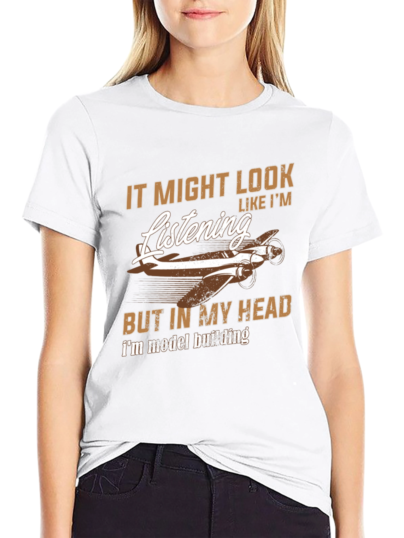 Model Building Humor T-Shirt - Black