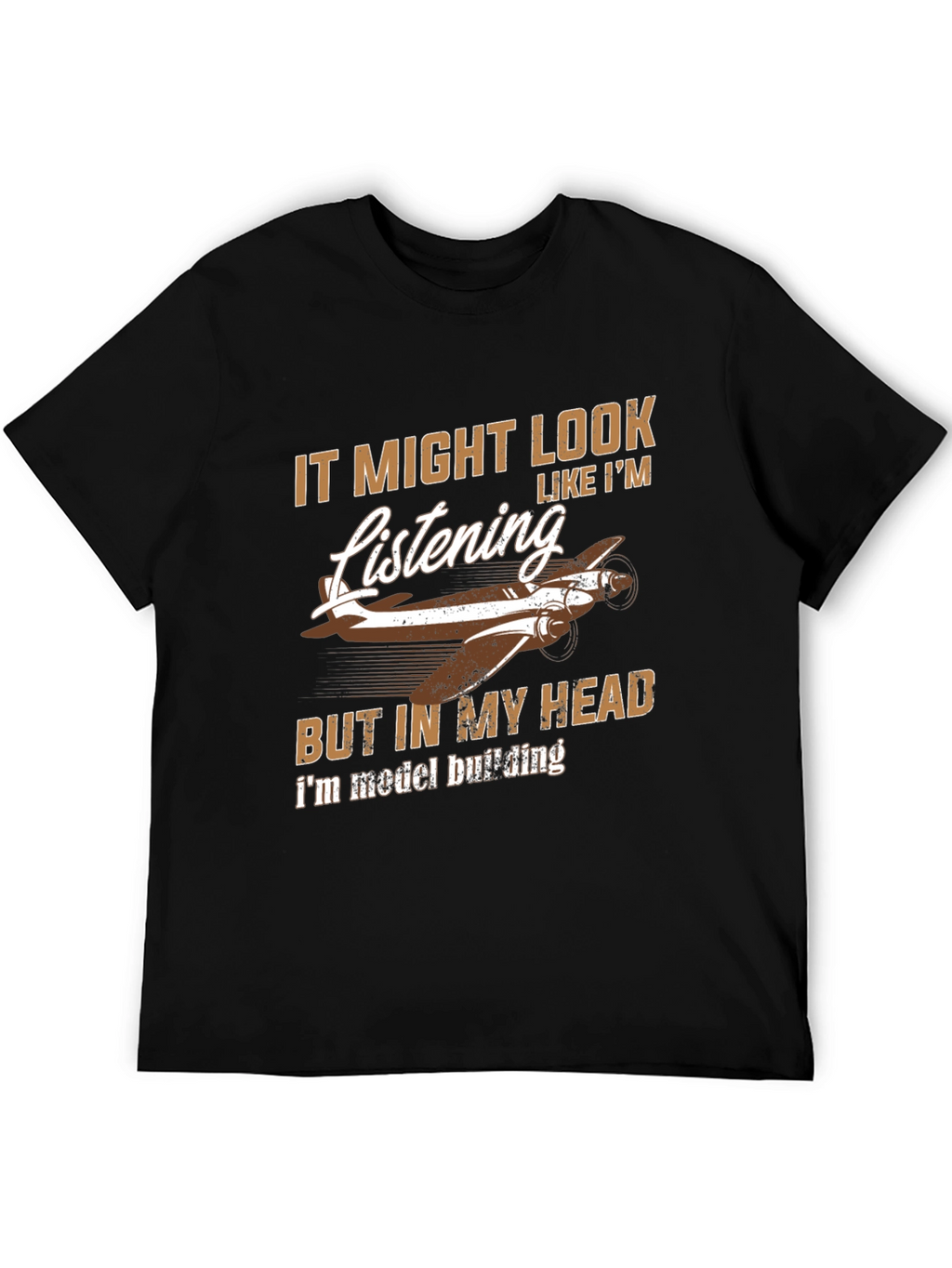 Model Building Humor T-Shirt - Black