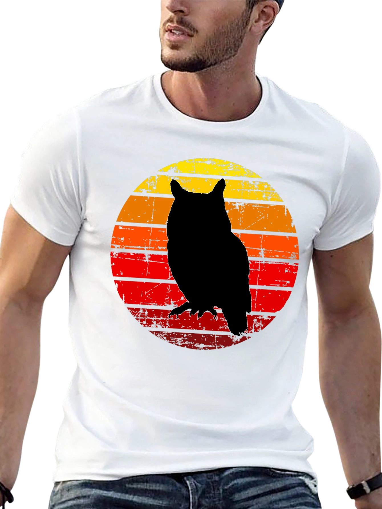 Owl Silhouette Sunset T-Shirt