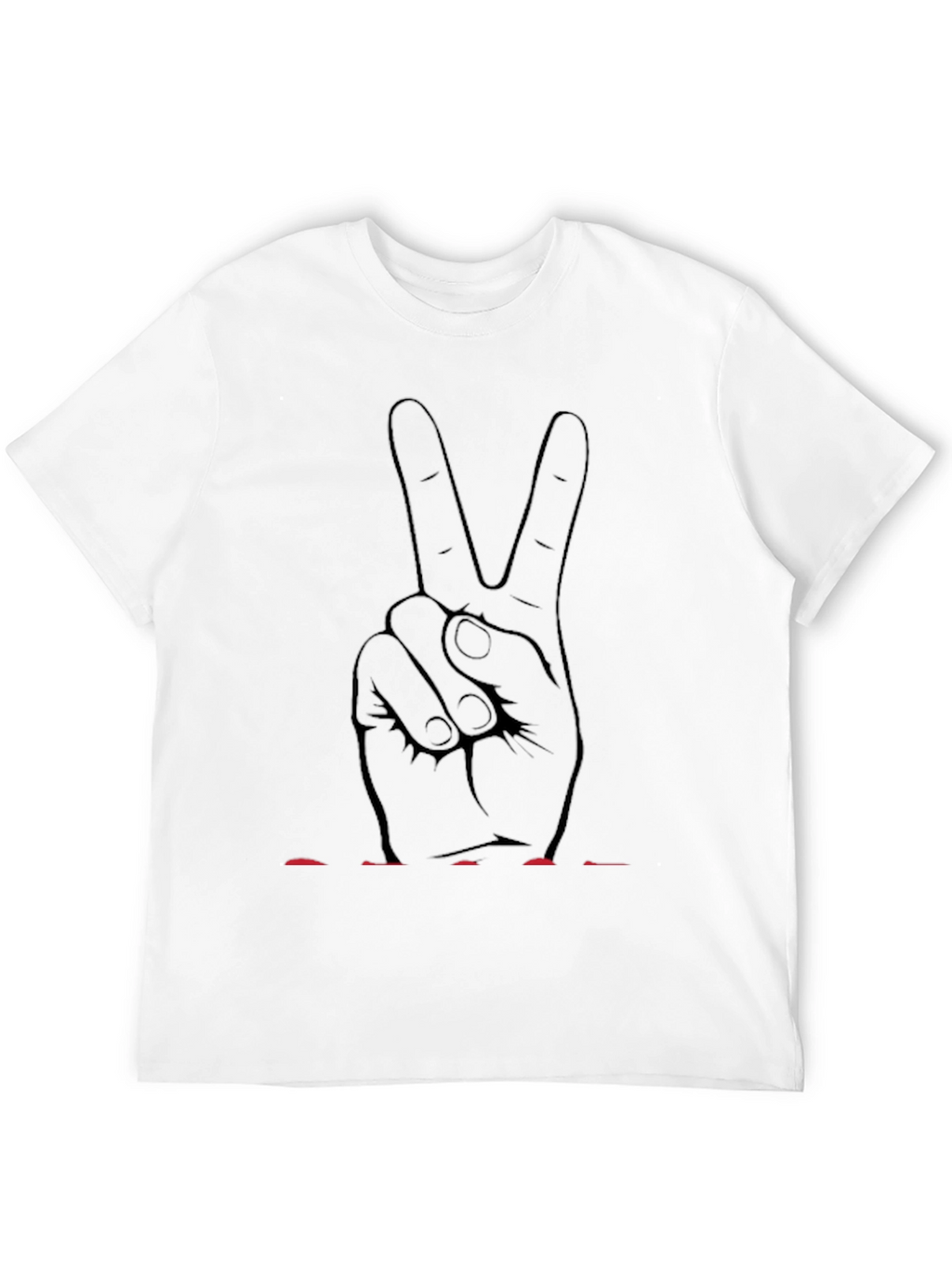 Peace Sign Graphic T-Shirt - Black