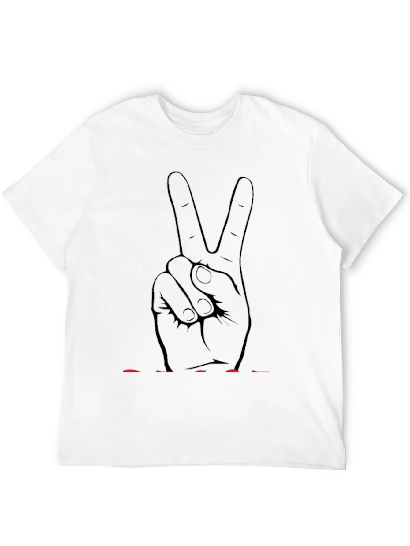 Peace Sign Graphic T-Shirt - Black