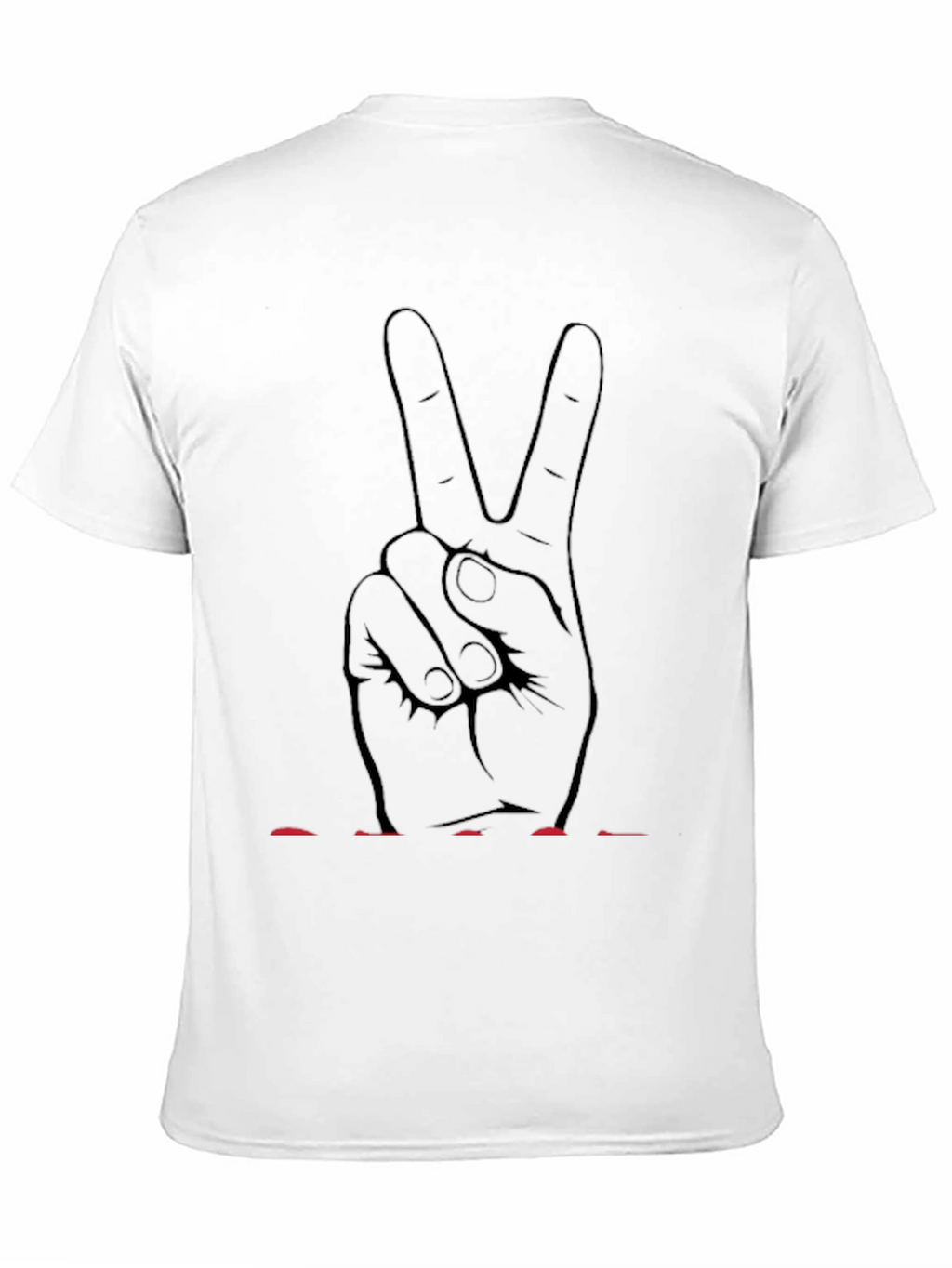 Peace Sign Graphic T-Shirt - Black