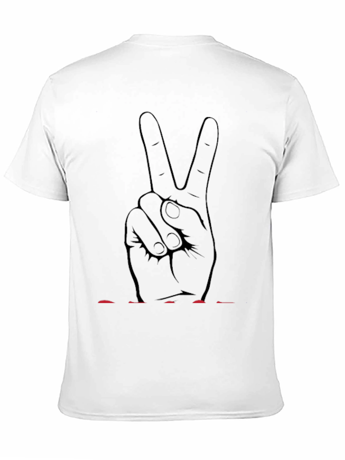 Peace Sign Graphic T-Shirt - Black