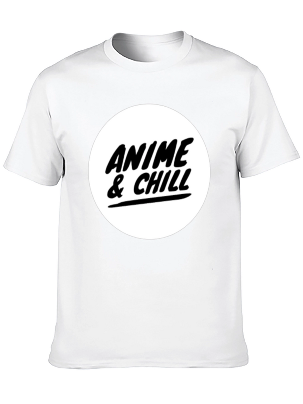 Anime & Chill Black Graphic T-Shirt
