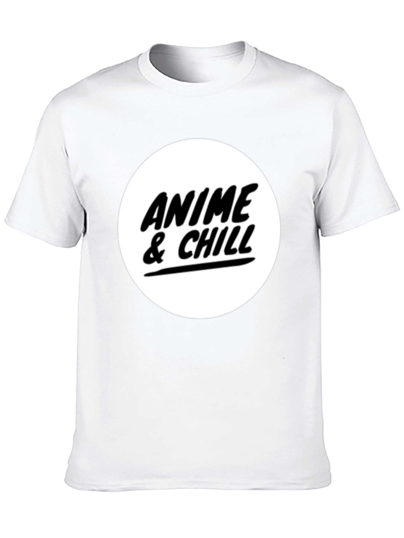 Anime & Chill Black Graphic T-Shirt