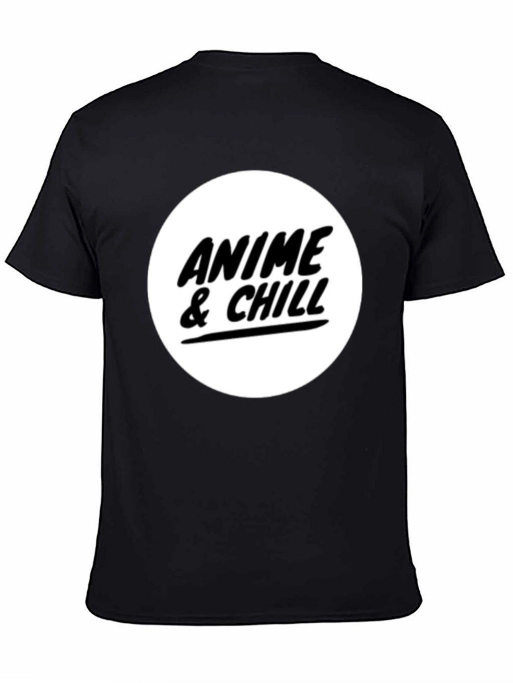 Anime & Chill Black Graphic T-Shirt