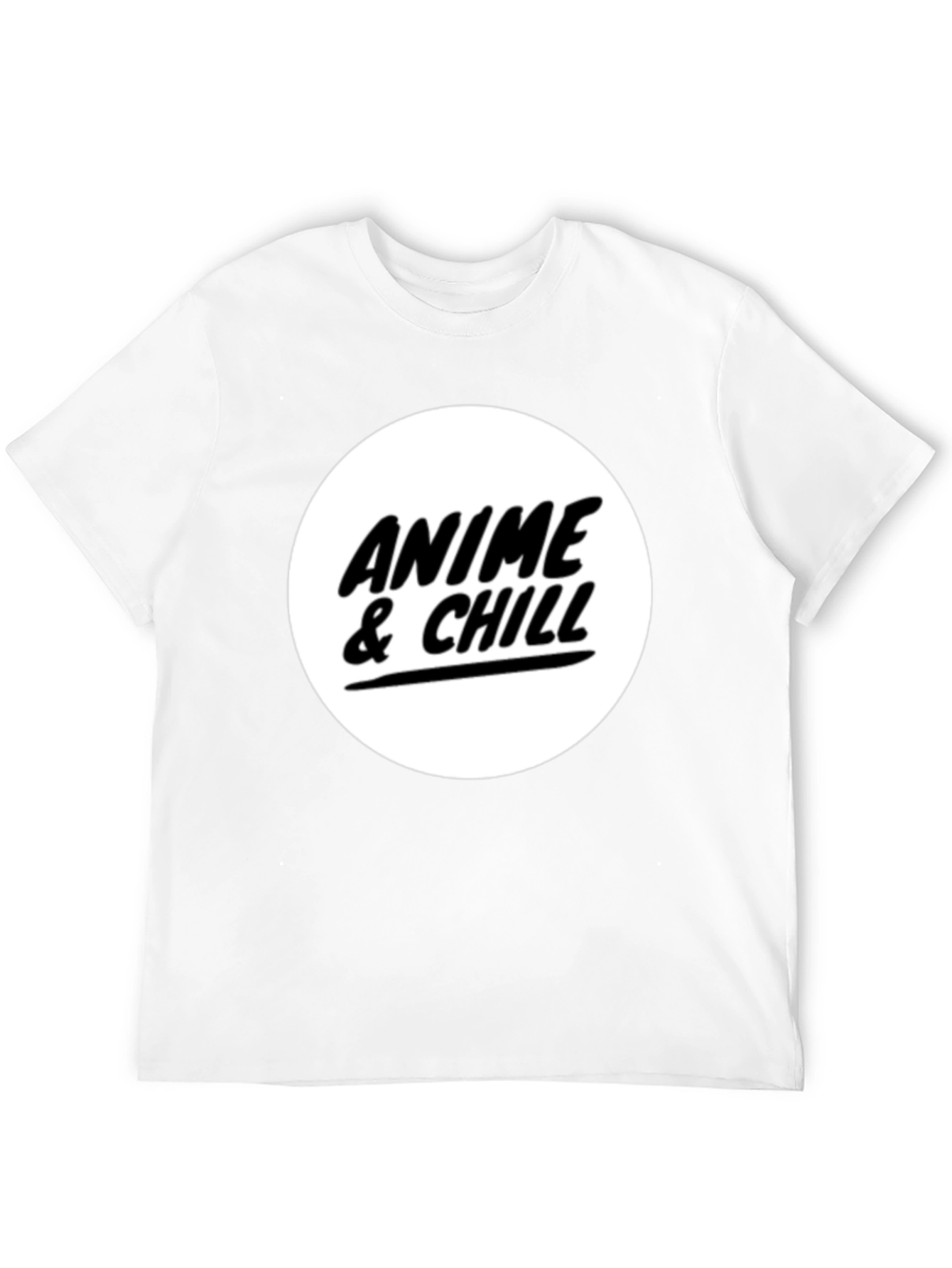 Anime & Chill Black Graphic T-Shirt