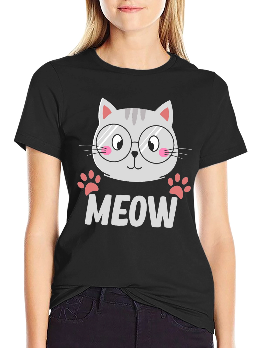 Cute Cat MEOW T-Shirt - Unisex Graphic Tee