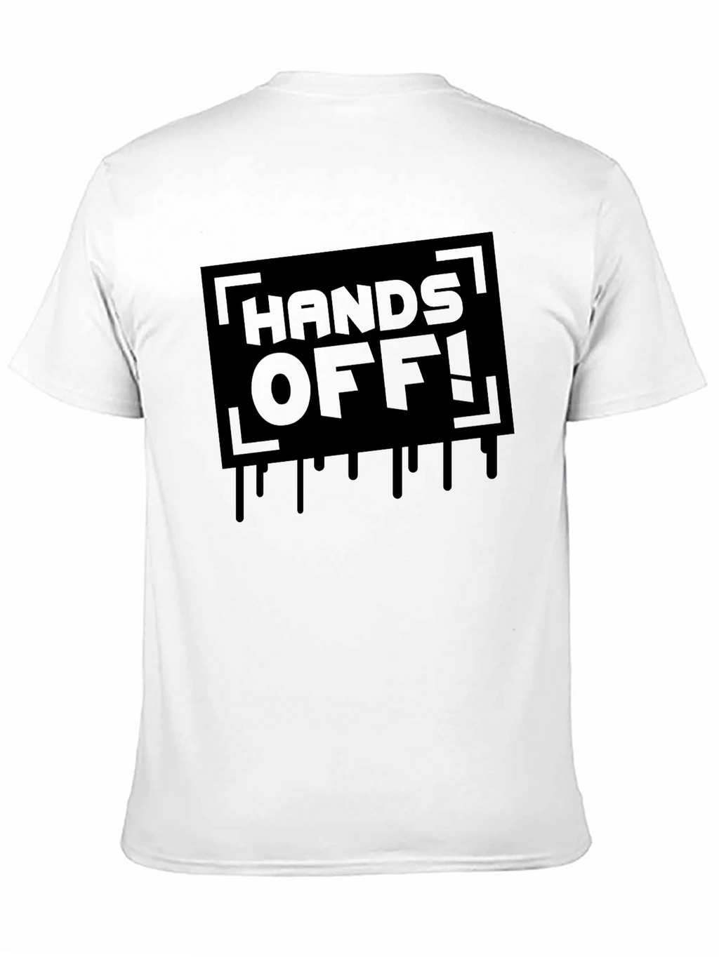 Hands Off! Graphic Print Black T-Shirt