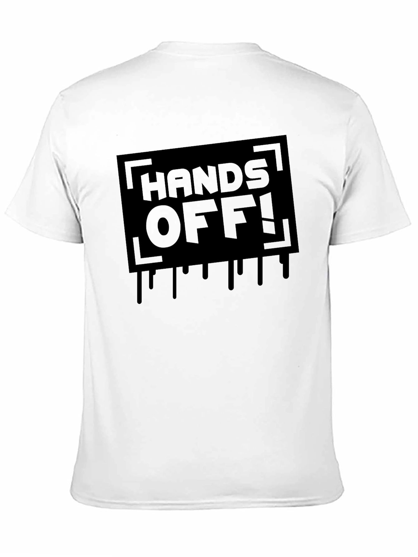 Hands Off! Graphic Print Black T-Shirt