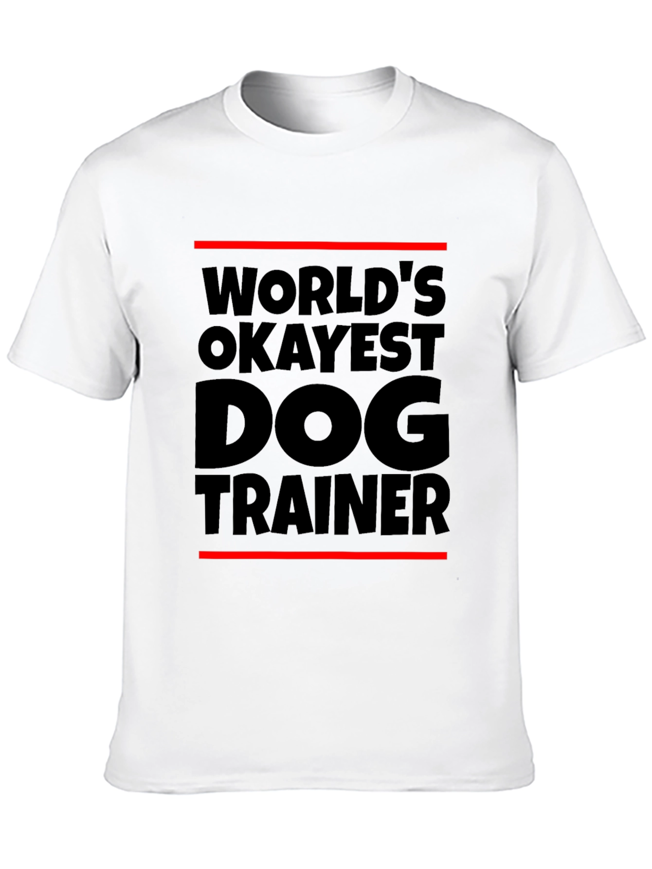 Worlds Okayest Dog Trainer Black T-Shirt