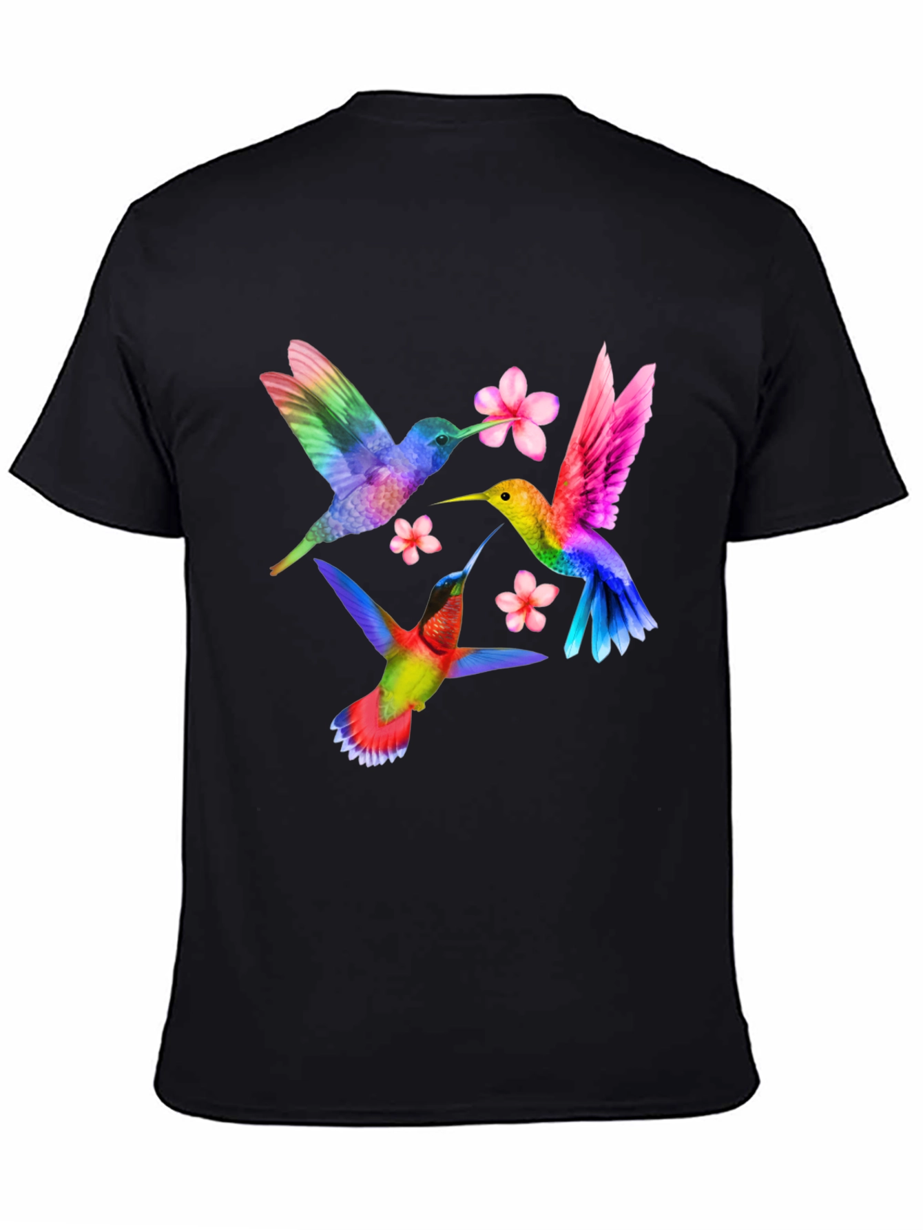 Hummingbird Floral Print T-Shirt
