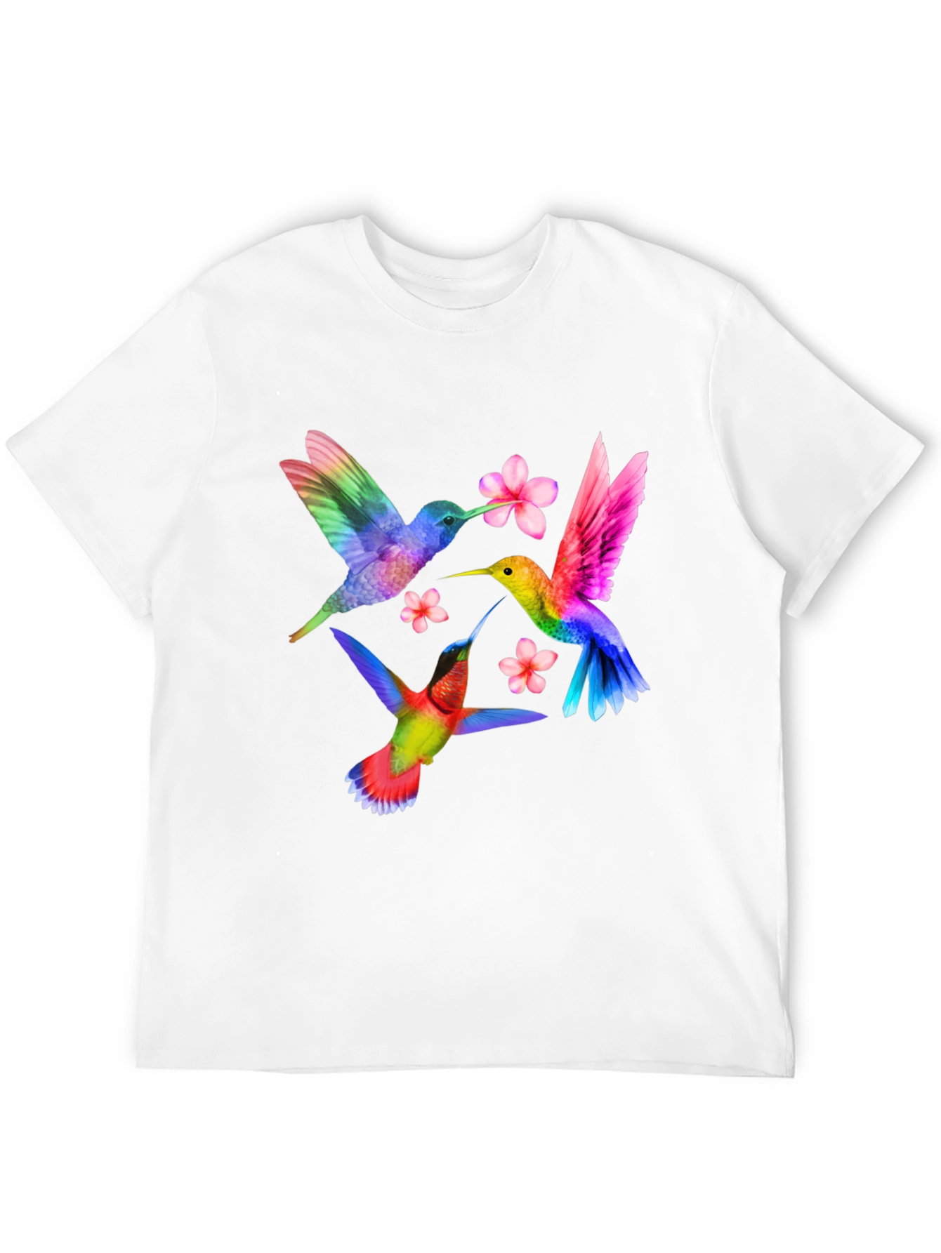 Hummingbird Floral Print T-Shirt