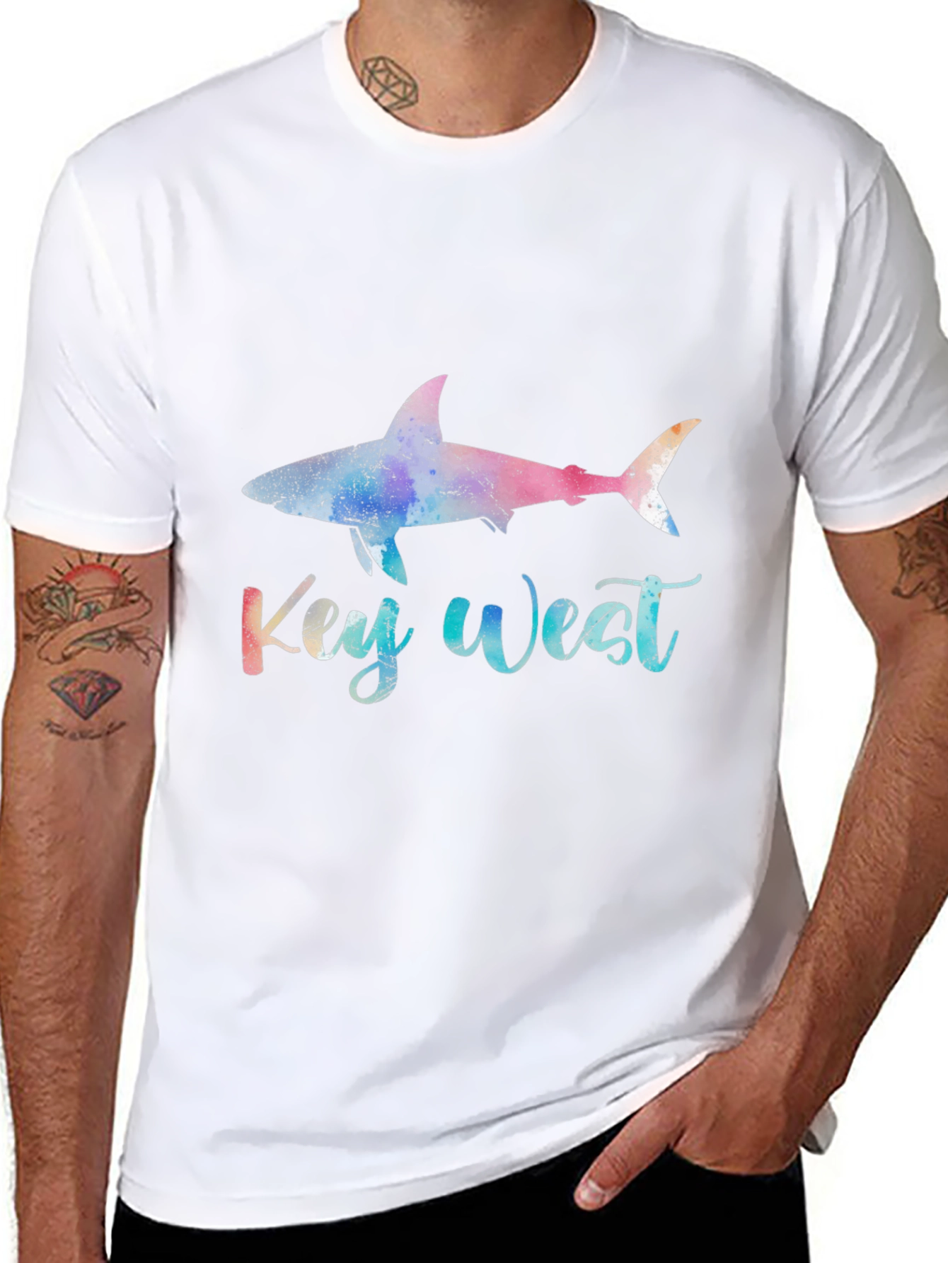 Key West Shark Graphic Tee - Black