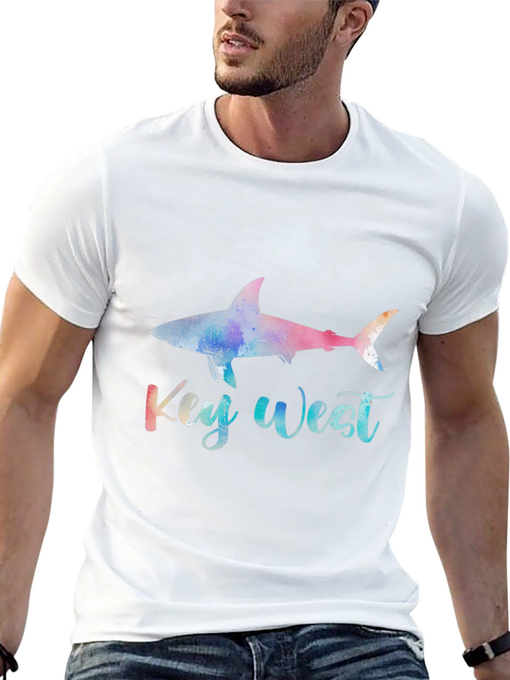 Key West Shark Graphic Tee - Black