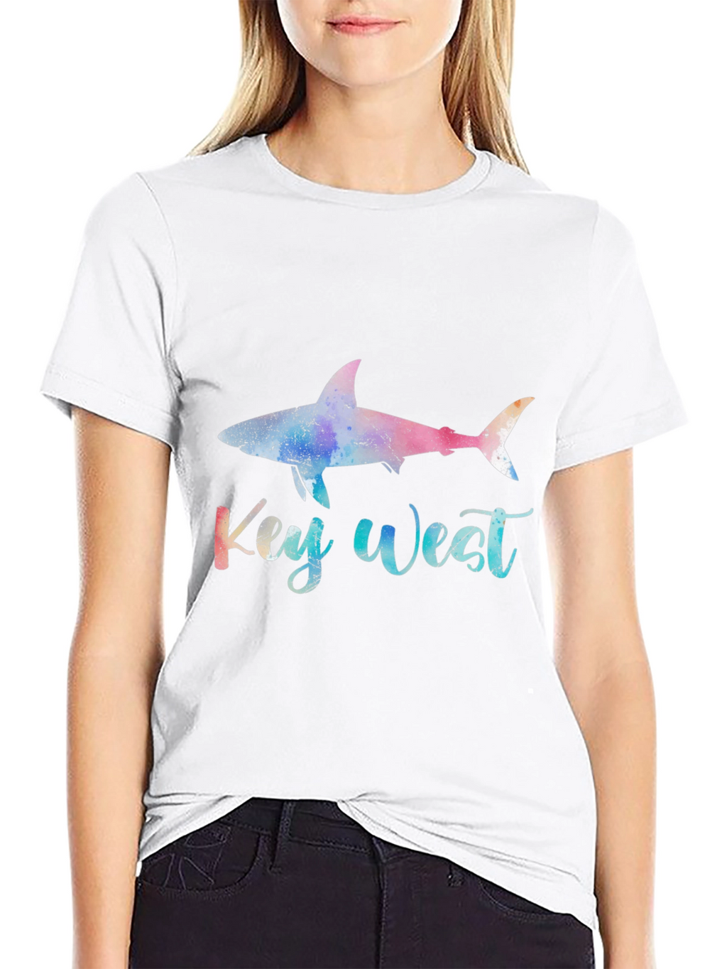 Key West Shark Graphic Tee - Black
