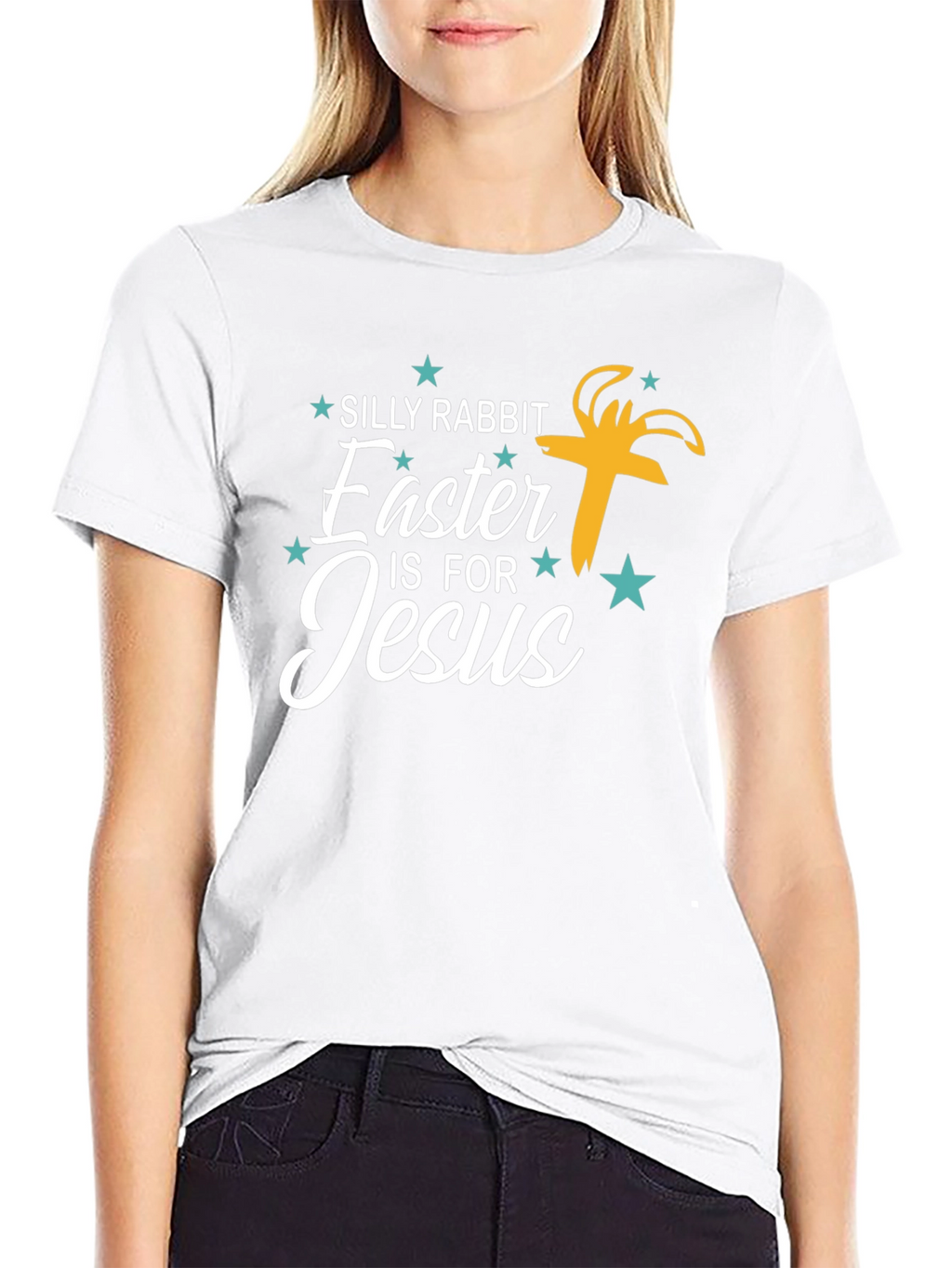 Silly Rabbit Easter is for Jesus Graphic Tee