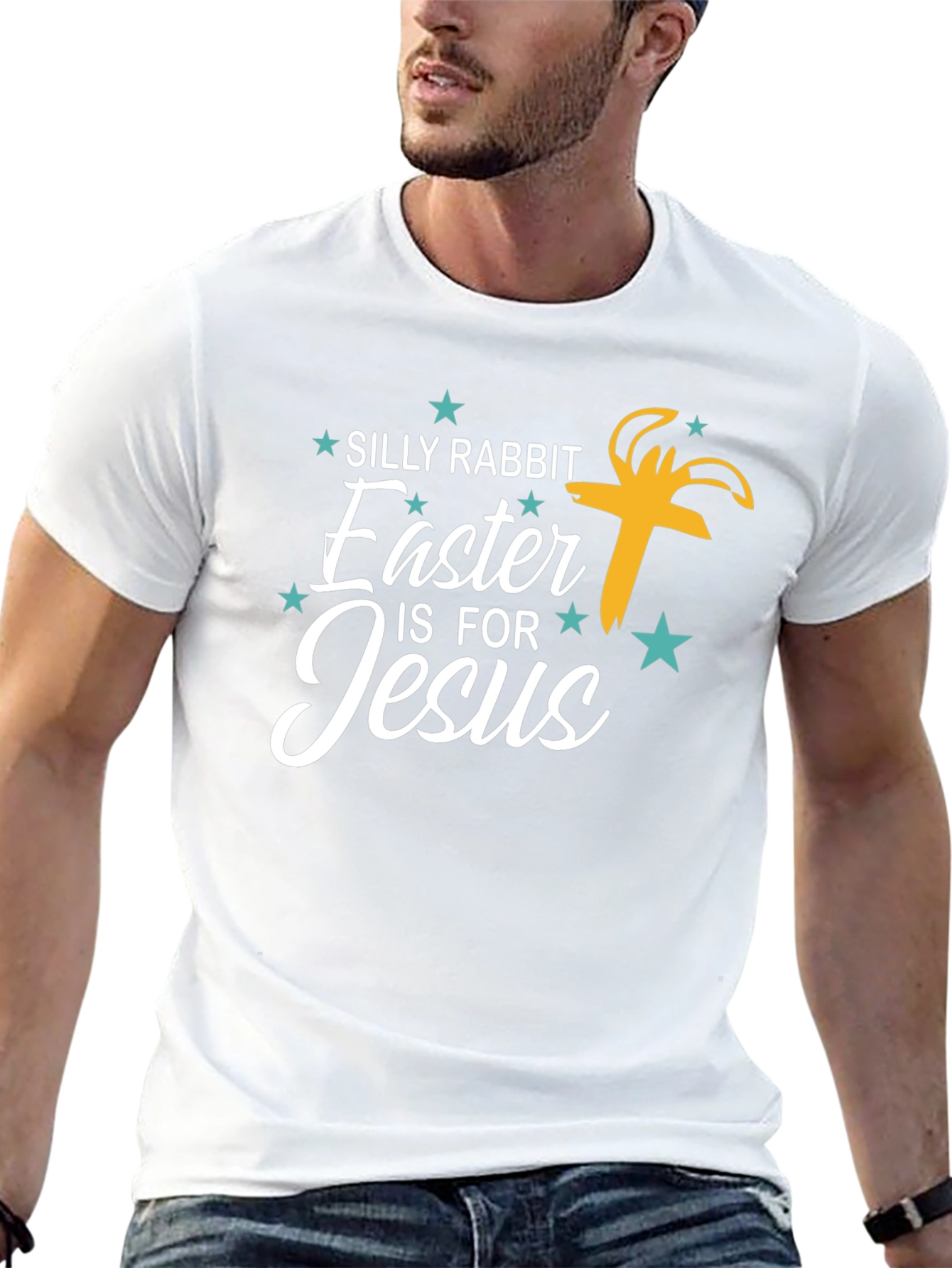 Silly Rabbit Easter is for Jesus Graphic Tee