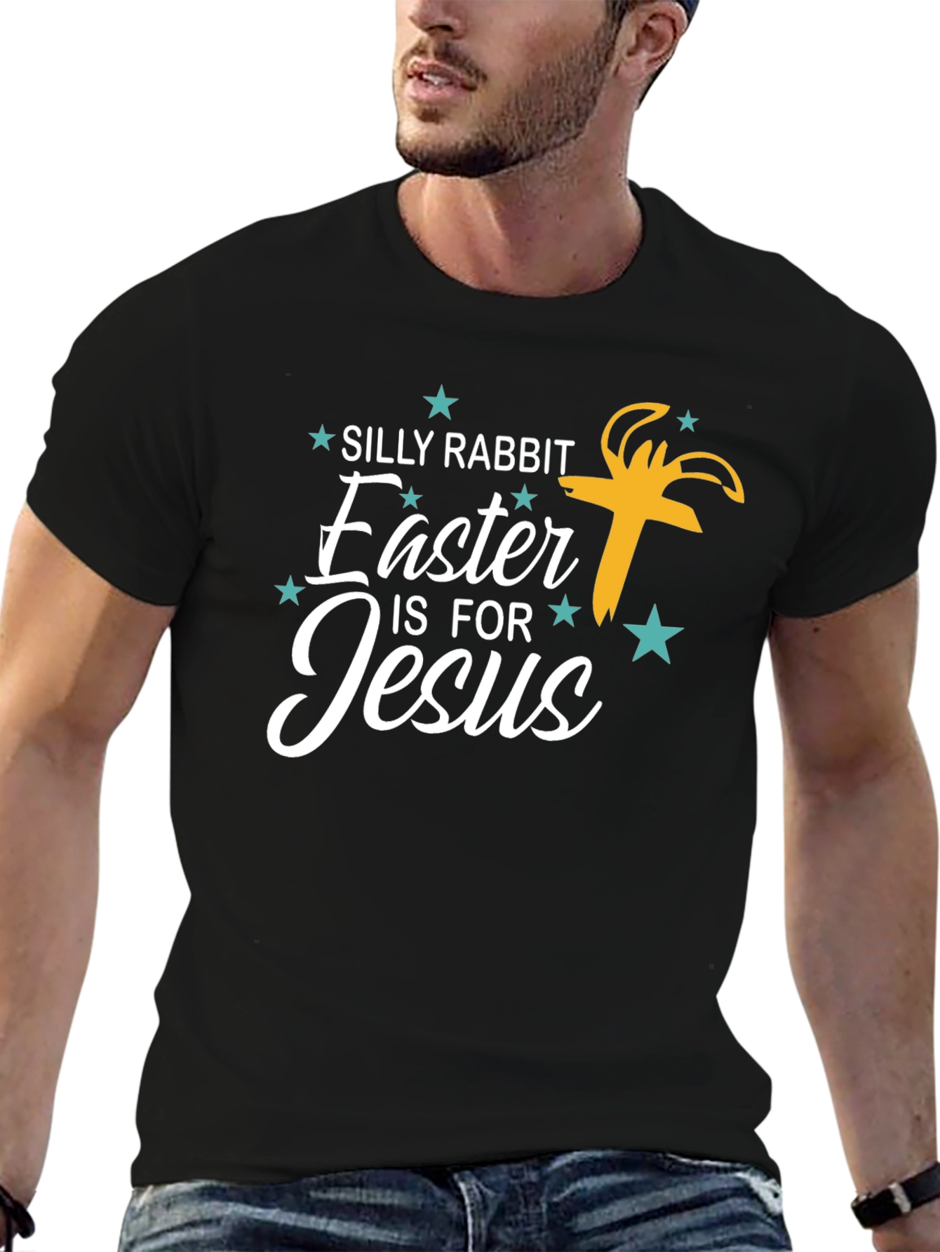Silly Rabbit Easter is for Jesus Graphic Tee
