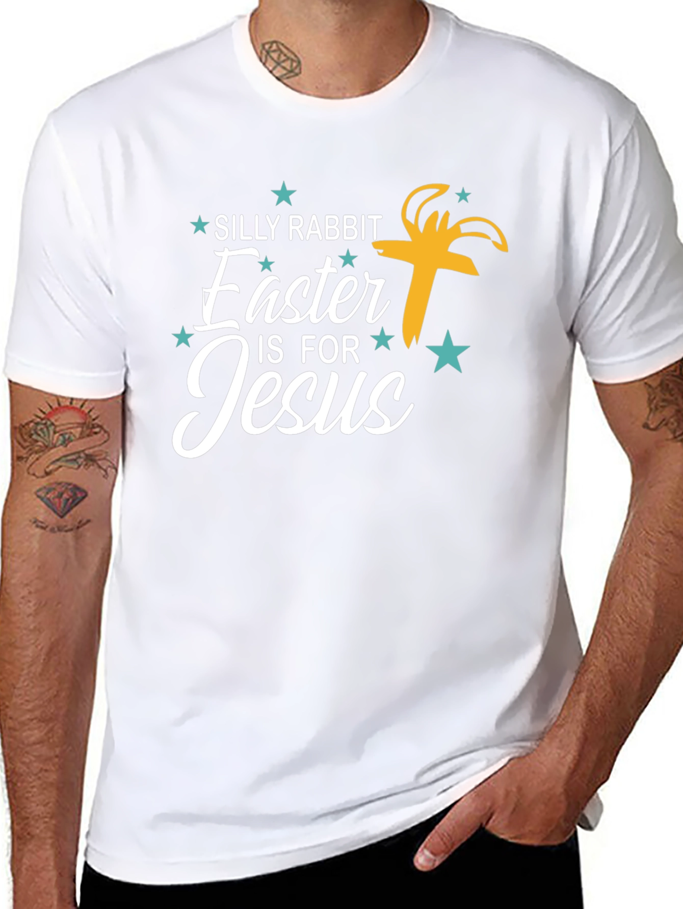 Silly Rabbit Easter is for Jesus Graphic Tee