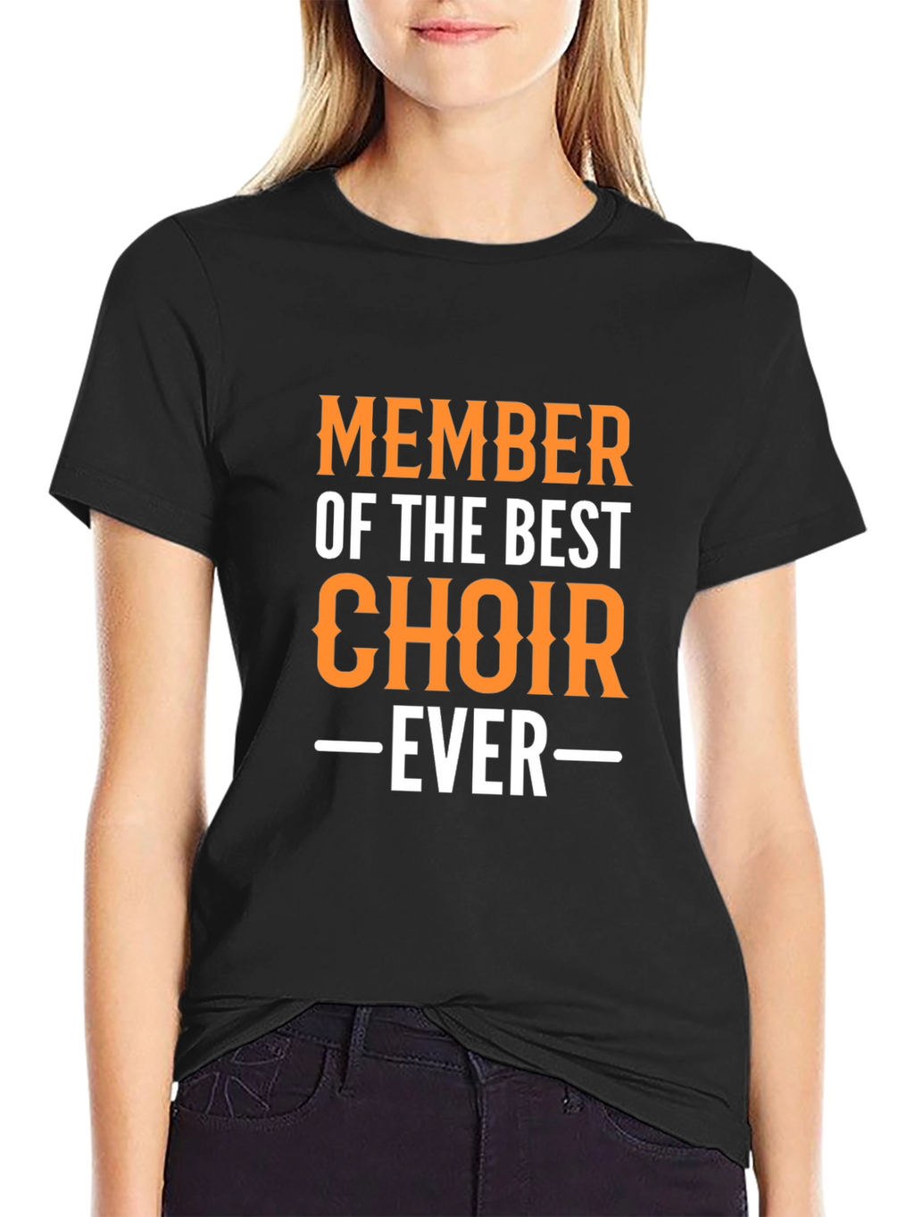 Best Choir Ever T-Shirt Black Crew Neck Graphic Print