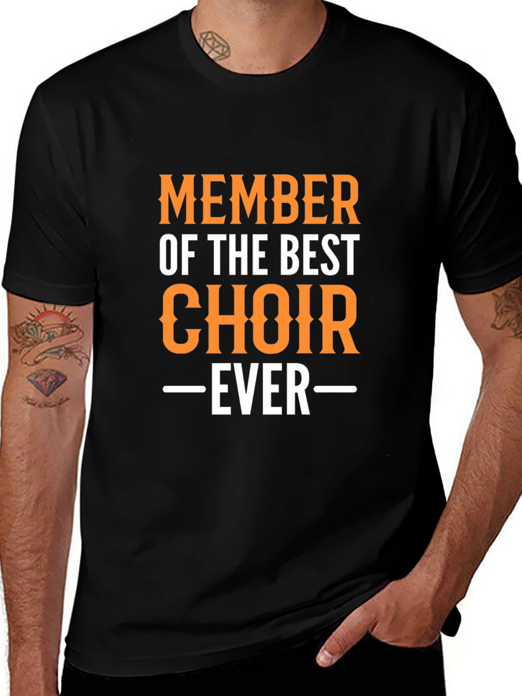 Best Choir Ever T-Shirt Black Crew Neck Graphic Print