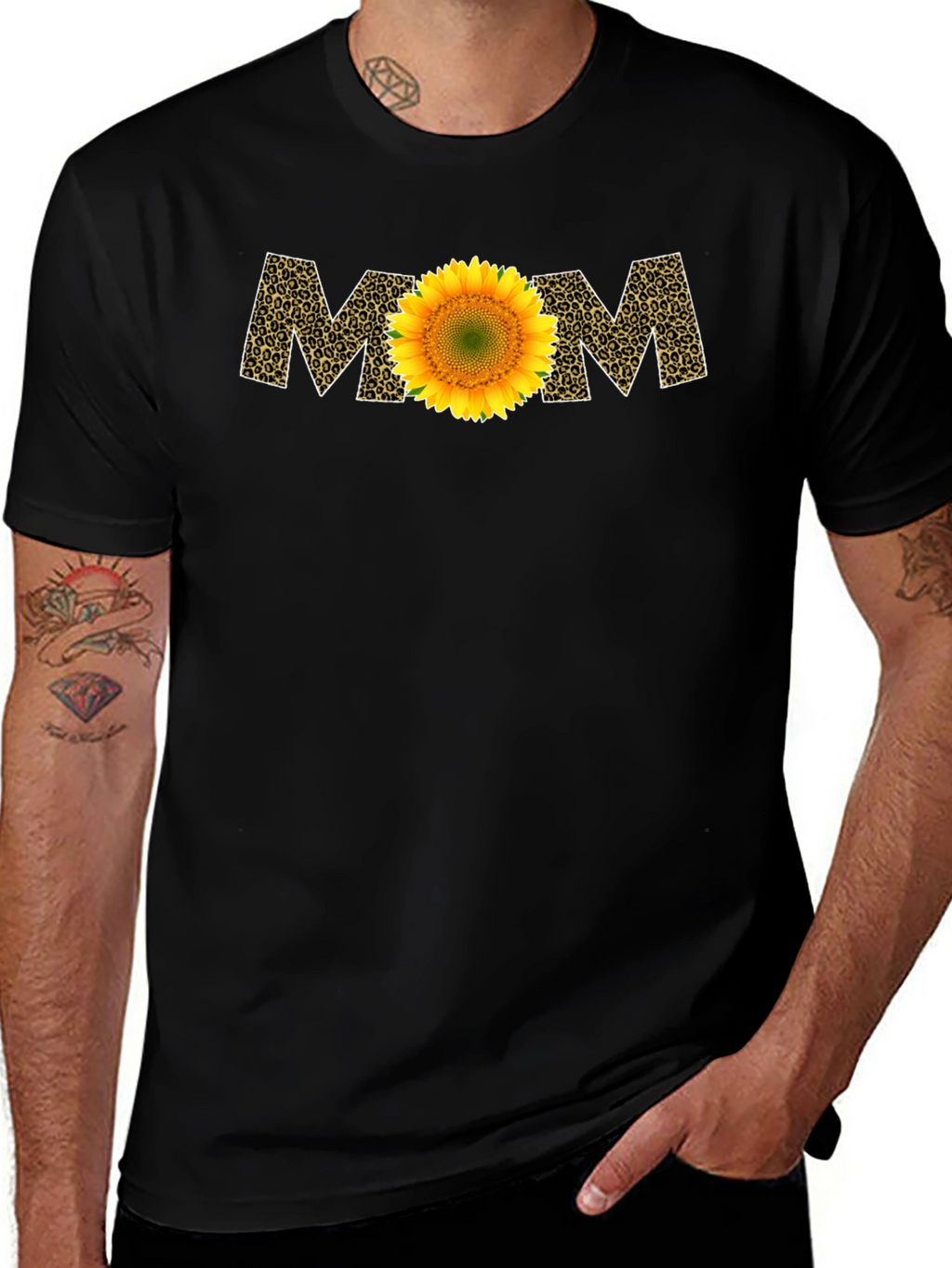 Sunflower Mom Leopard Print T-Shirt